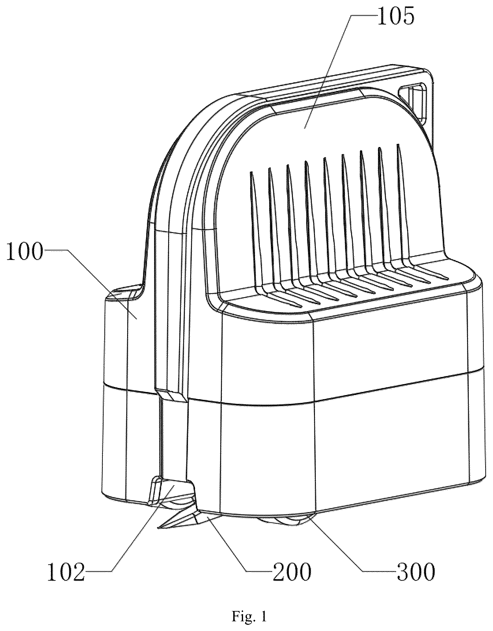 Patent US12325146 Figure 1 – Hand-pushed paper cutting apparatus