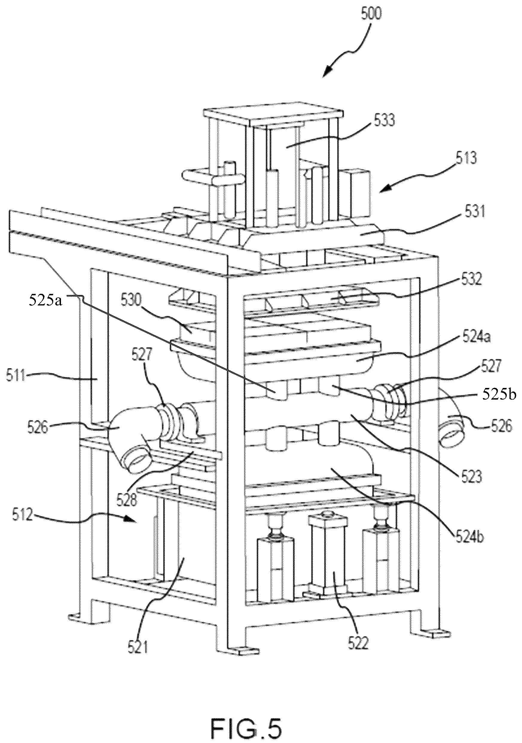 Patent US12325158 Figure 5 – Molded fiber product production line utilizing fluid trim operation