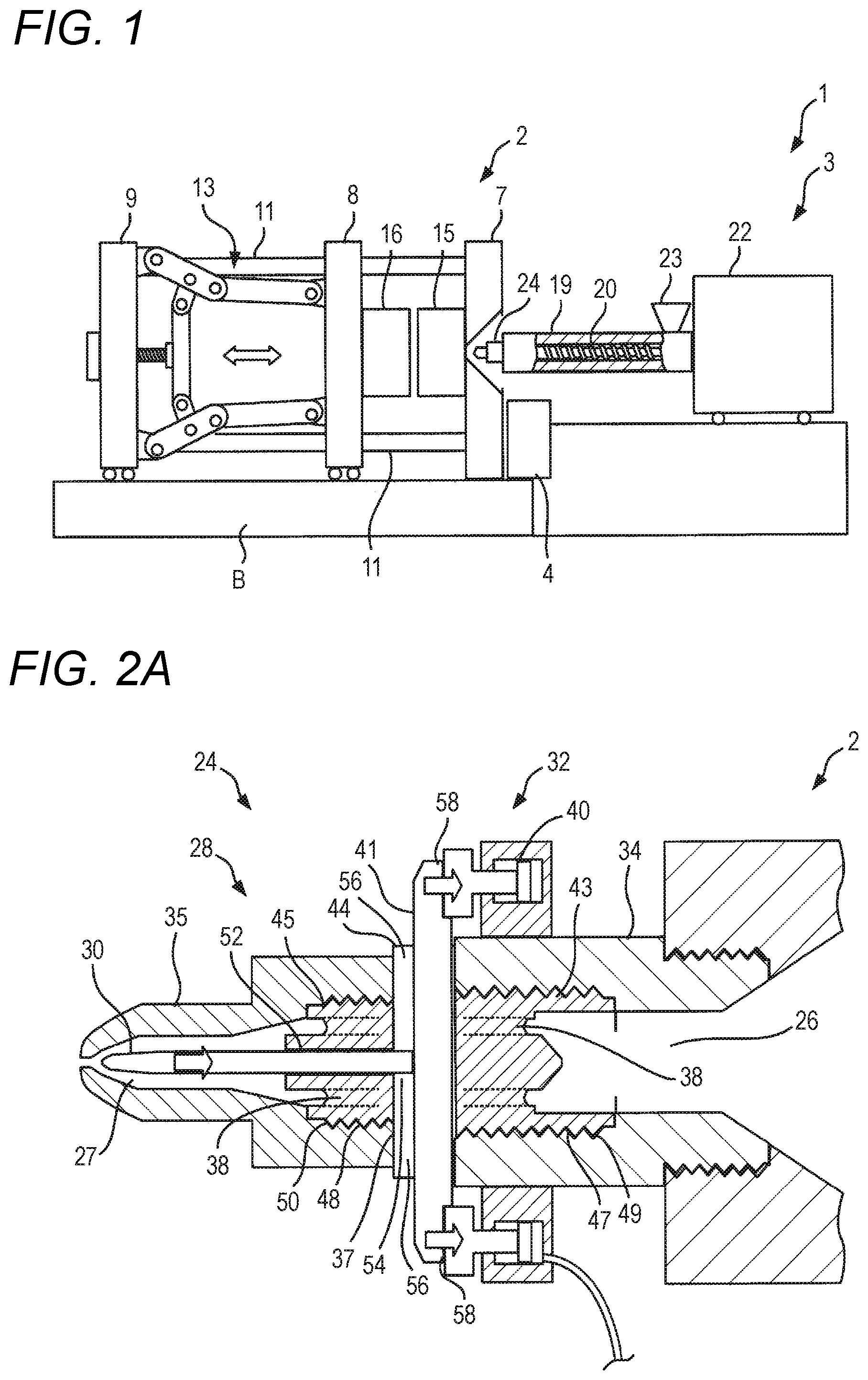 Patent US12325163 Figure 1 – Shut-off nozzle, injection device, and injection molding machine