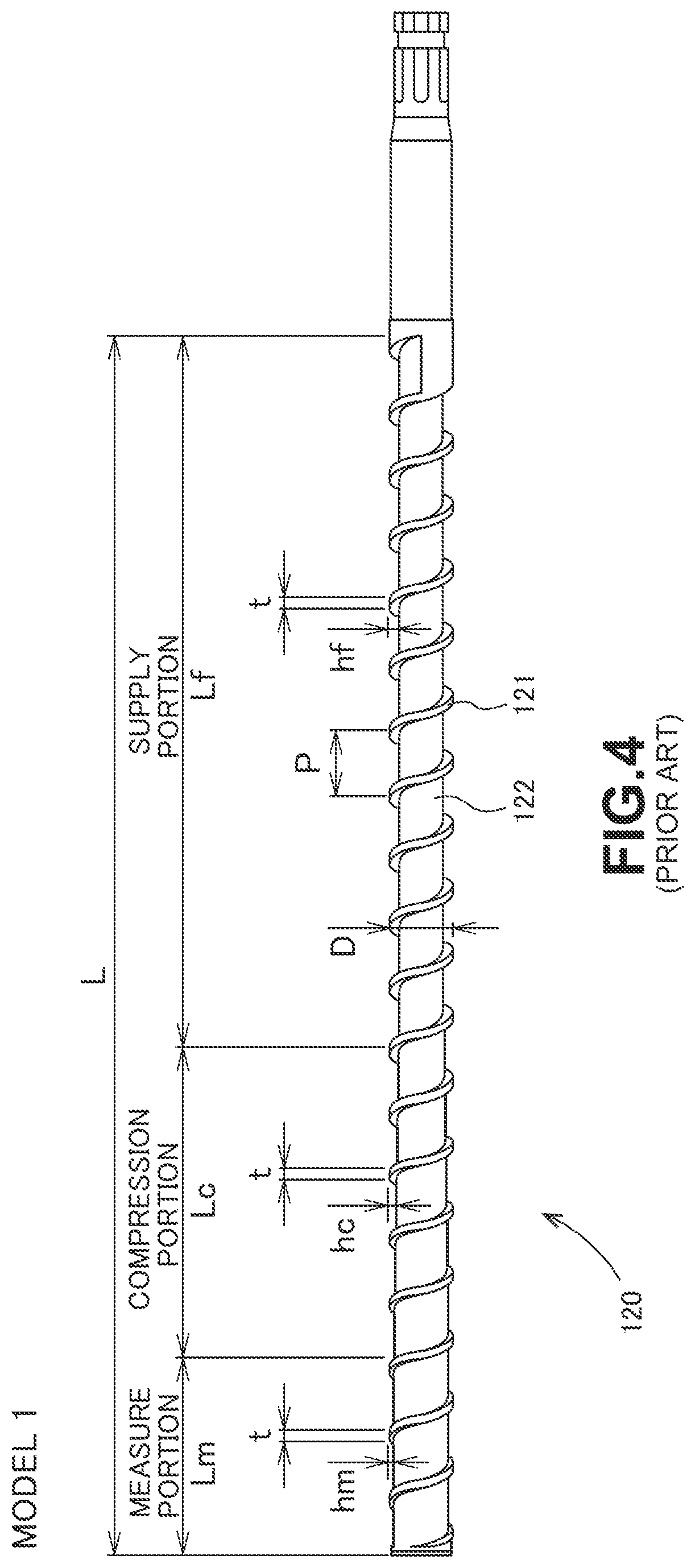 Patent US12325165 Figure 4 – Injection screw for rigid vinyl chloride