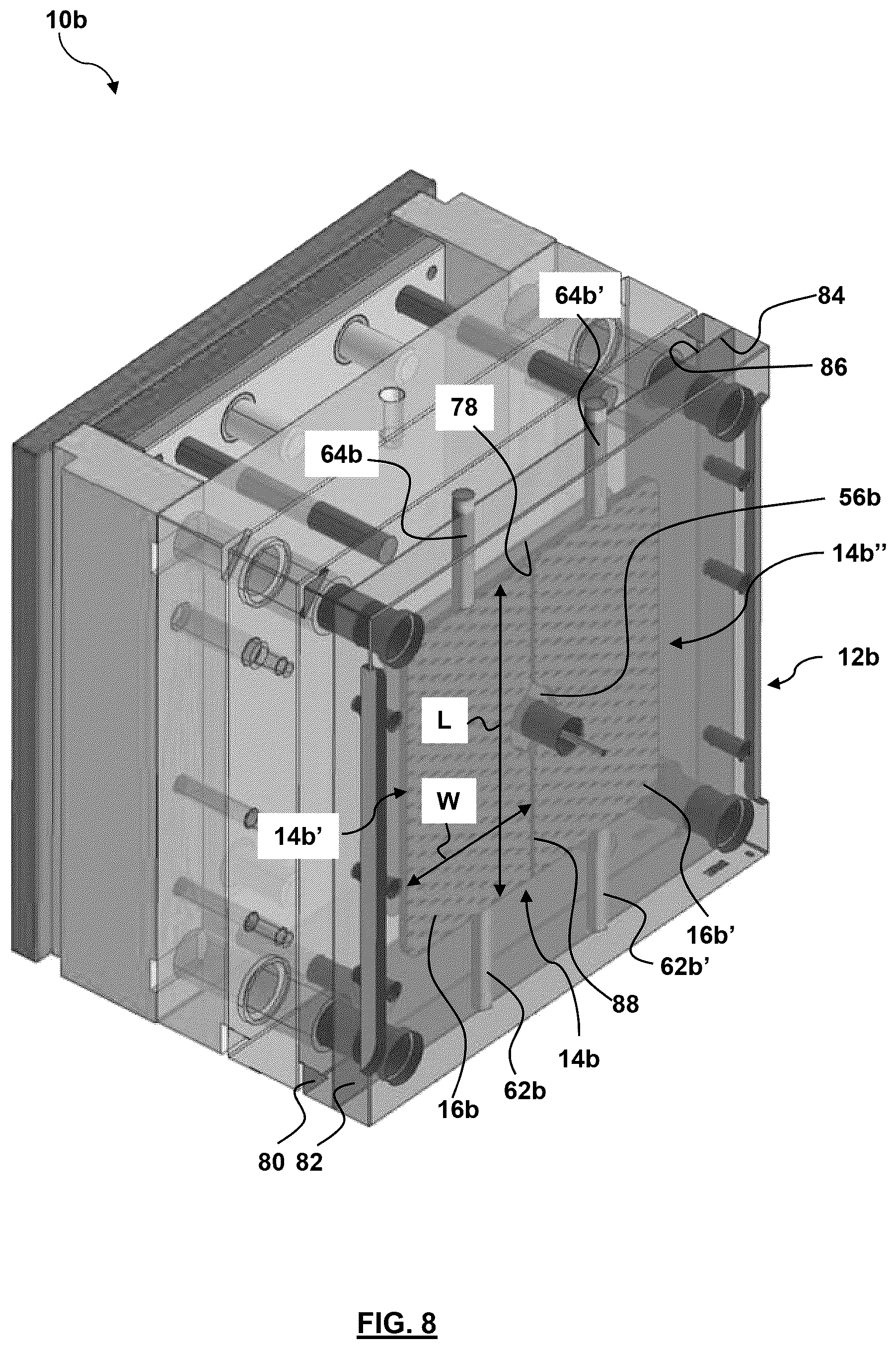 Patent US12325166 Figure 7 – Mold plate cooling arrangement