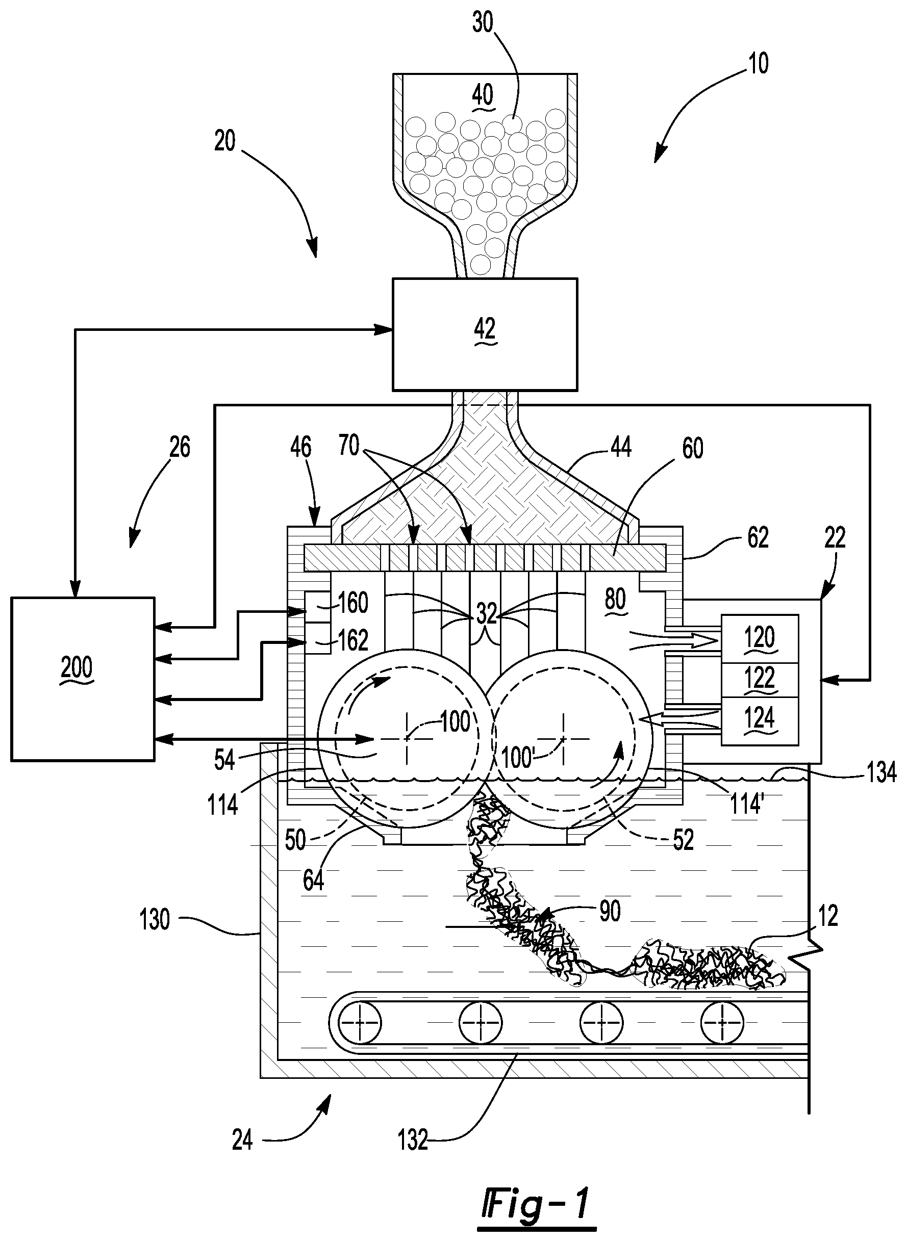 Patent US12325168 Figure 1 – System and method of making a mesh cushion
