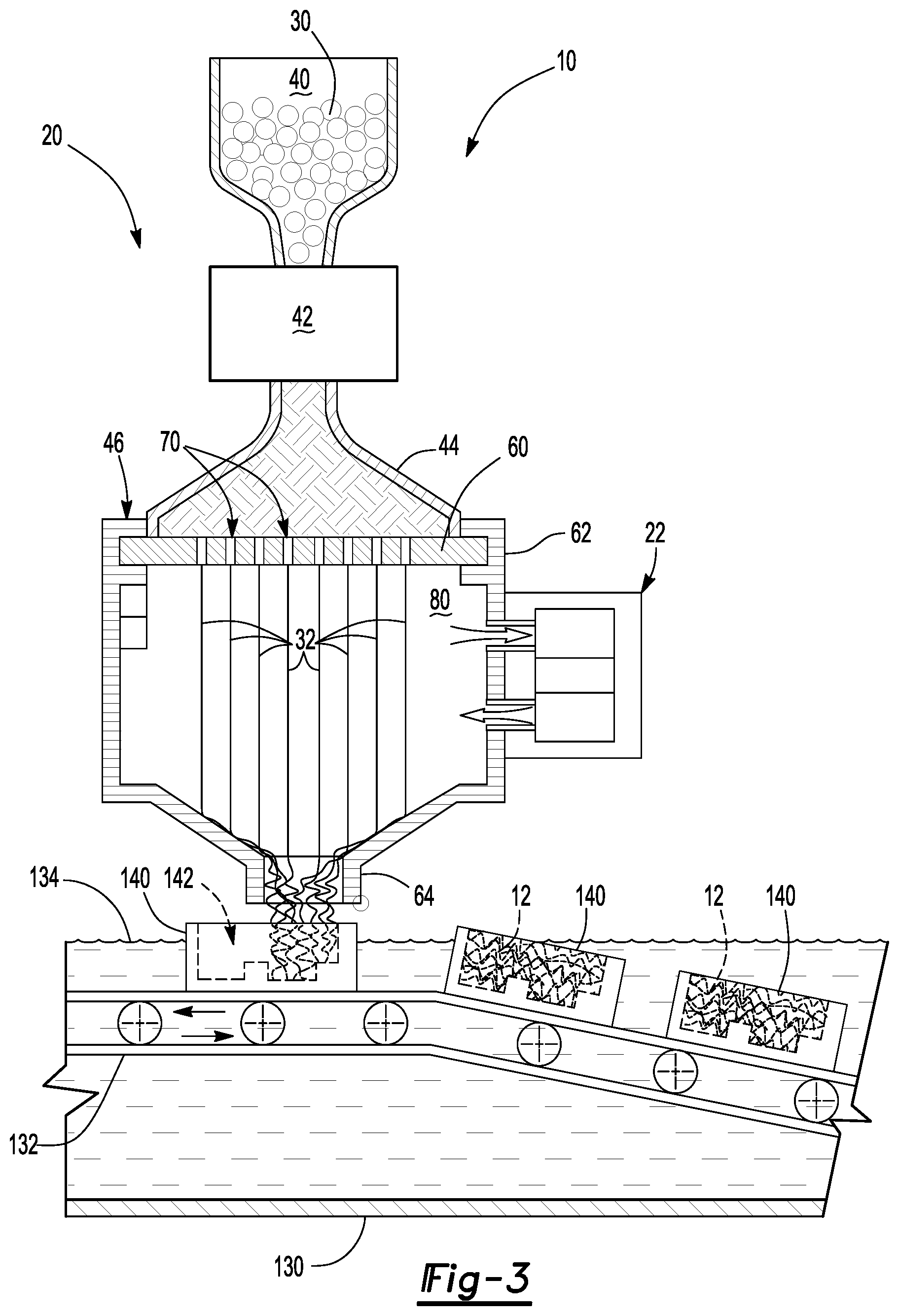 Patent US12325168 Figure 3 – System and method of making a mesh cushion