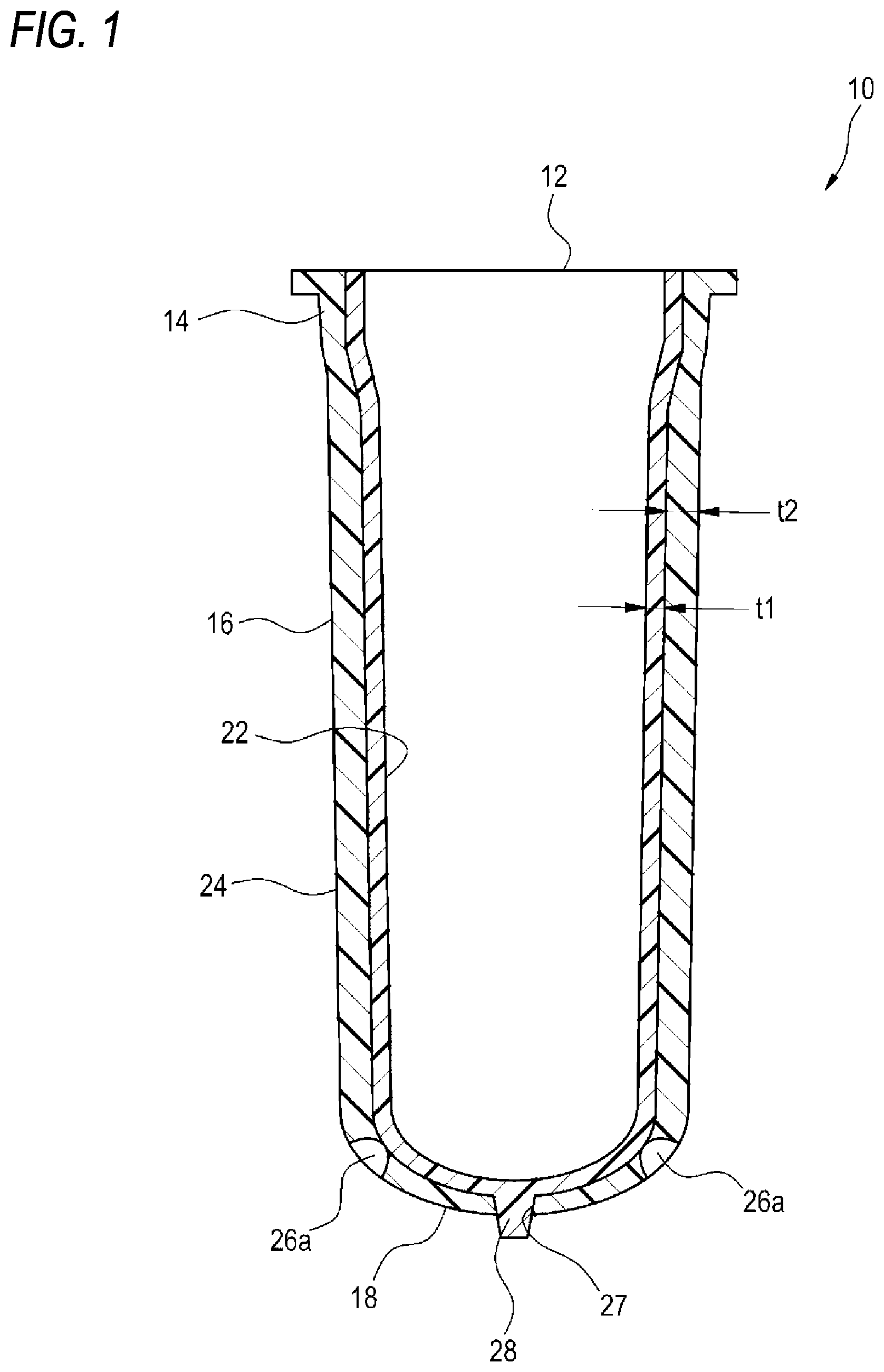 Patent US12325172 — Method for producing delamination container and apparatus for producing delamination container — Figure 1