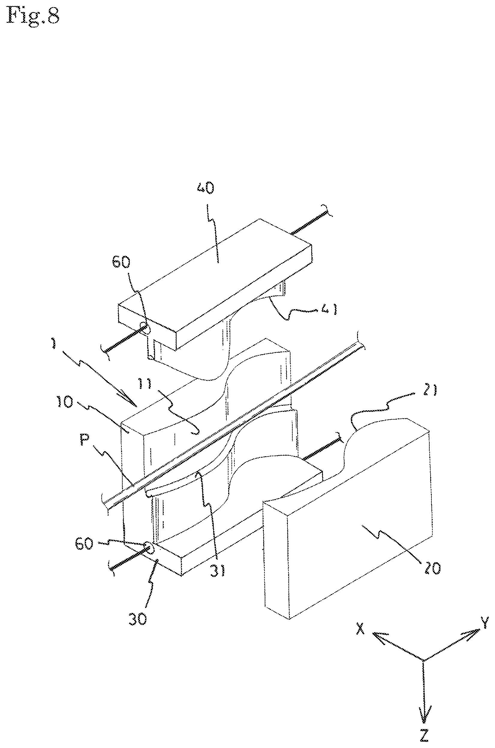Patent US12325175 Figure 8 – Thermoplastic tube bending method