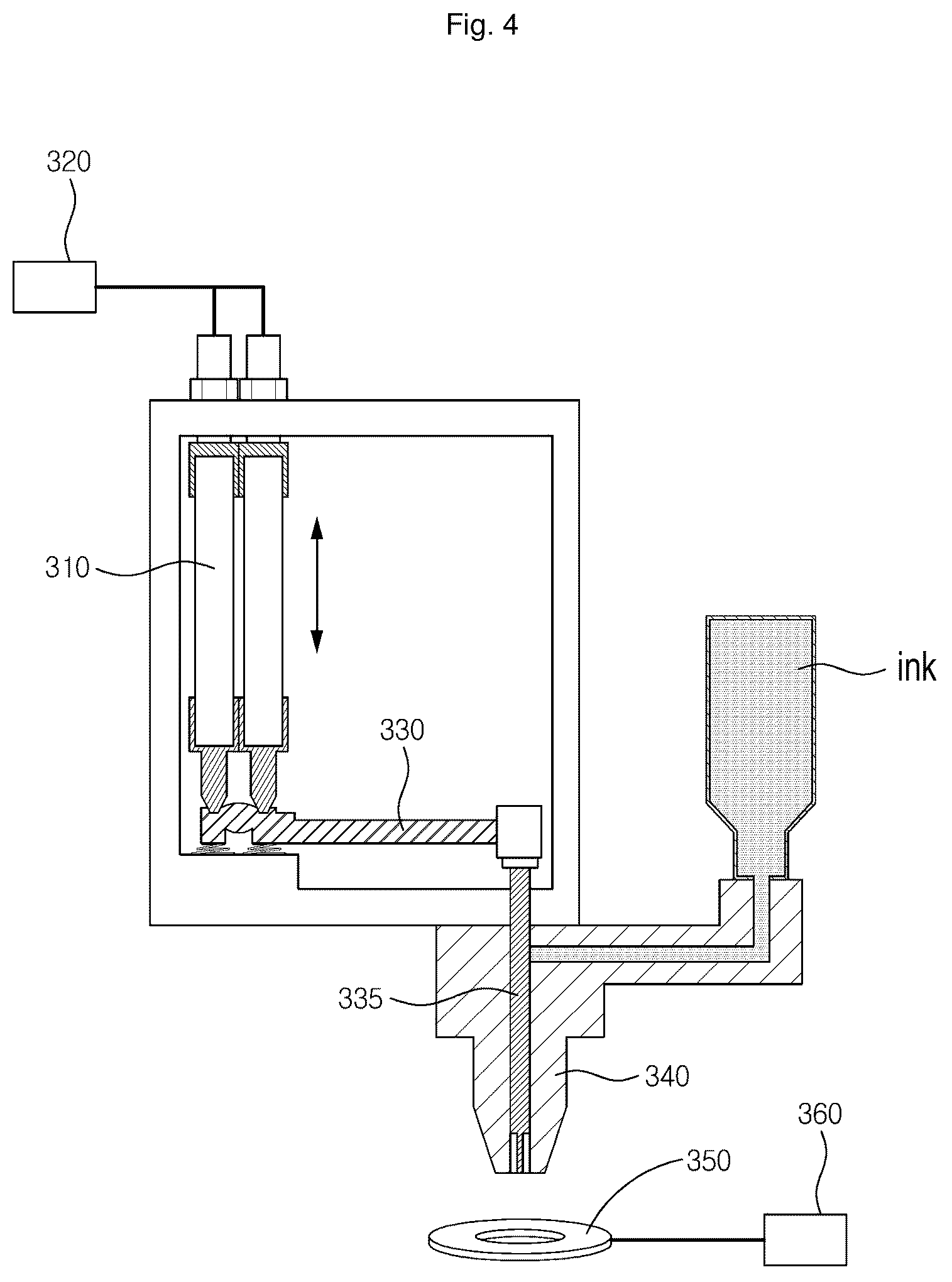 Patent US12325192 Figure 4 – Printing apparatus for 3D surface