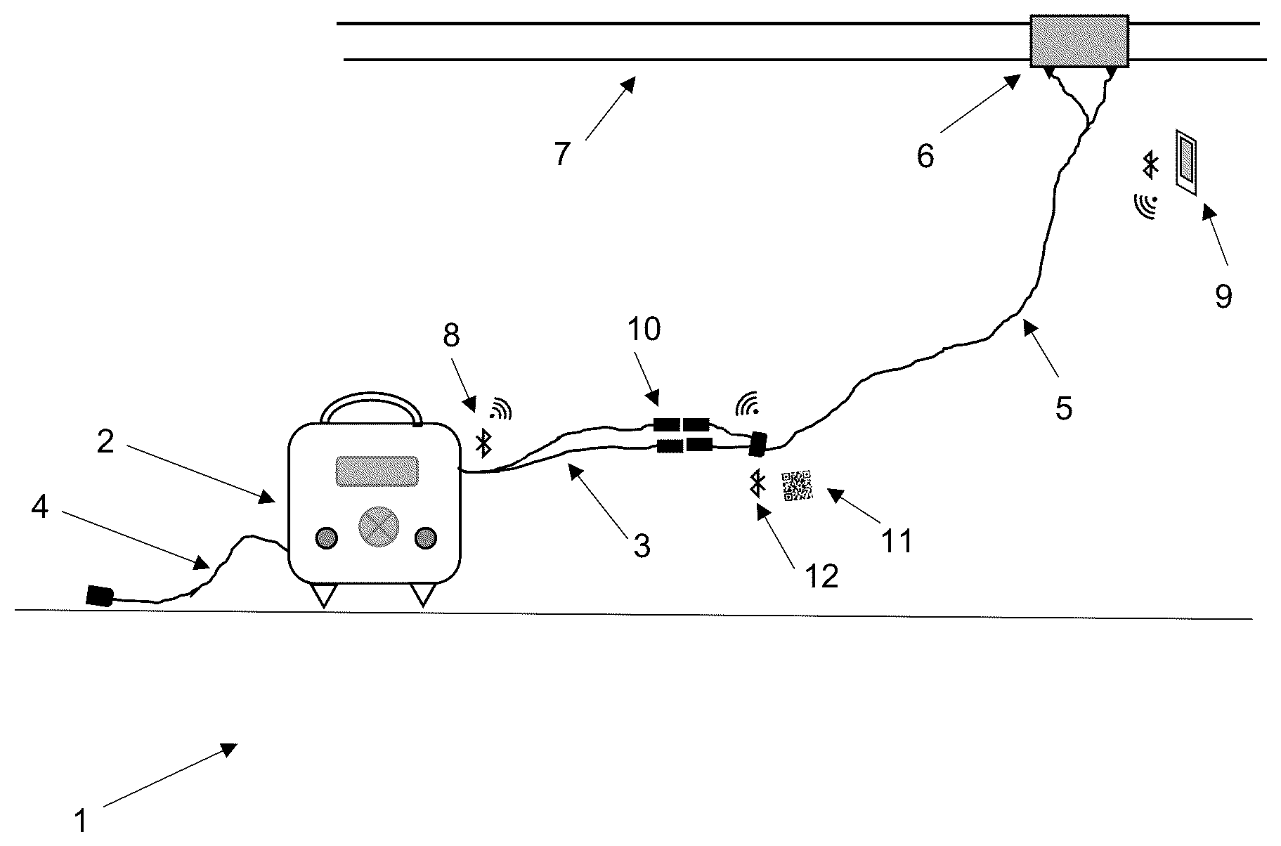 Patent US12325194 Figure 1 – Device for welding electrofusion fittings with extension cable