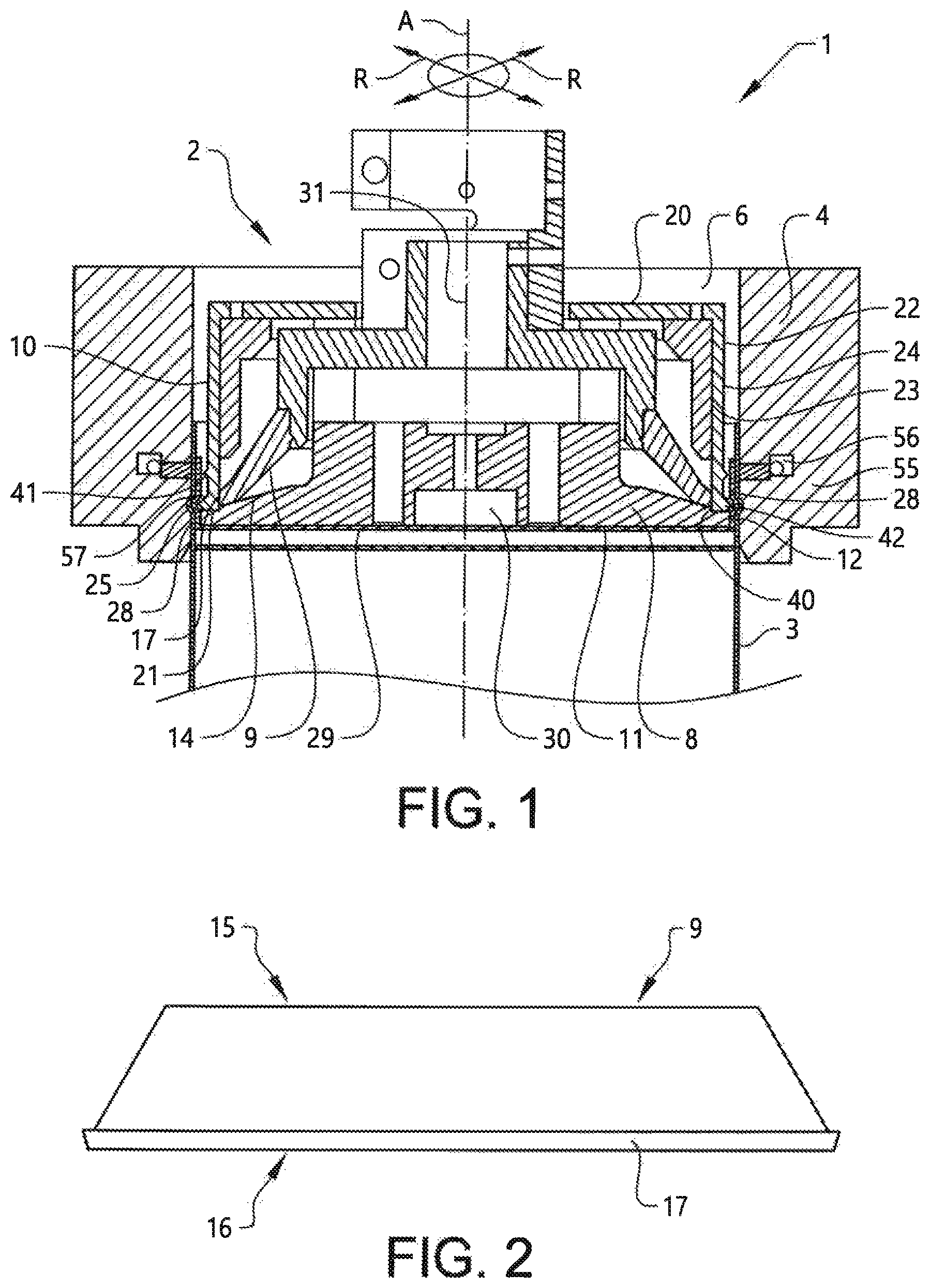 Patent US12325196 Figure 1 – Expansible plunger; an attachment unit and a method for attaching a container element in a container body