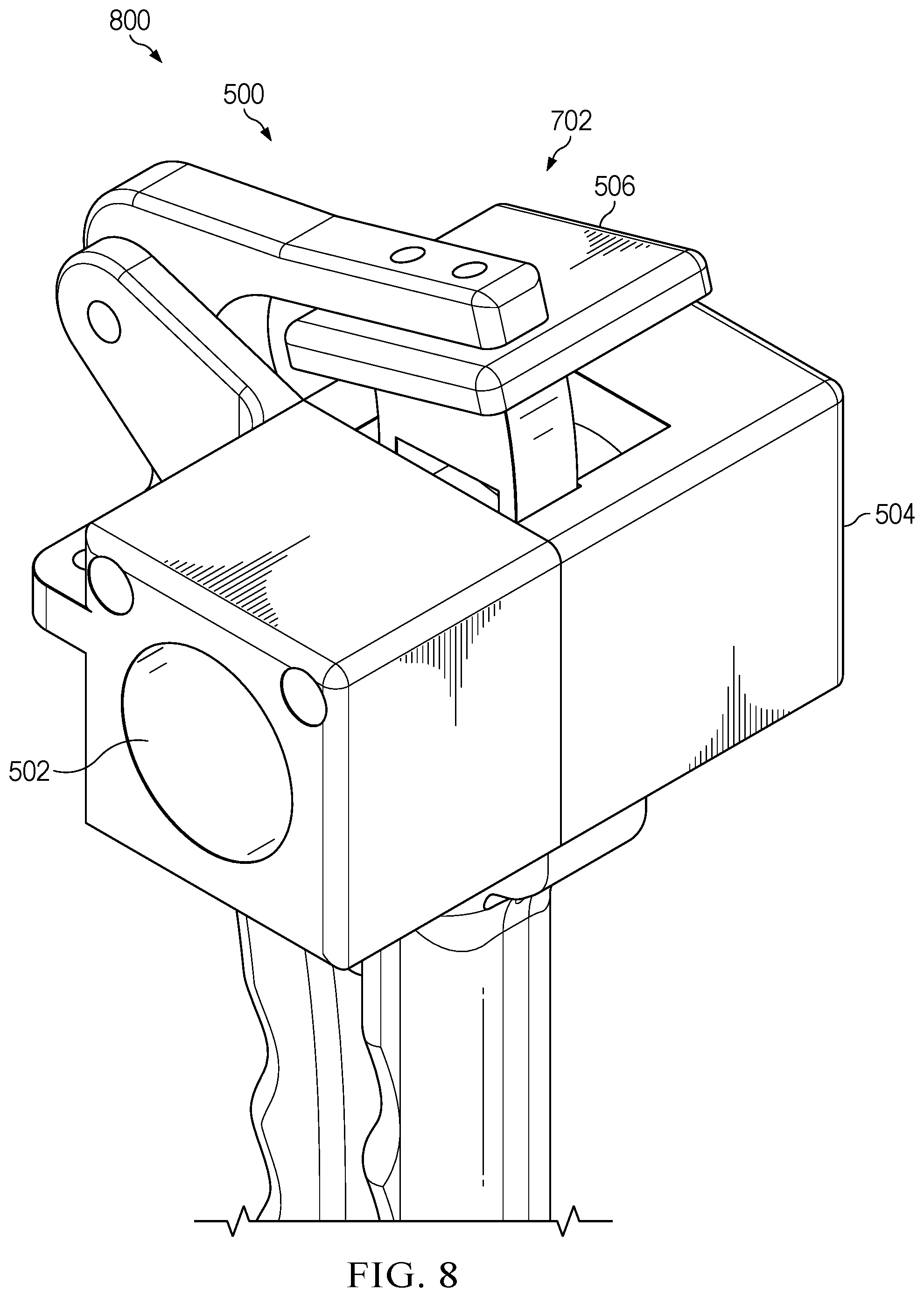 Patent US12325199 Figure 8 – Vacuum system for holding or compacting an object