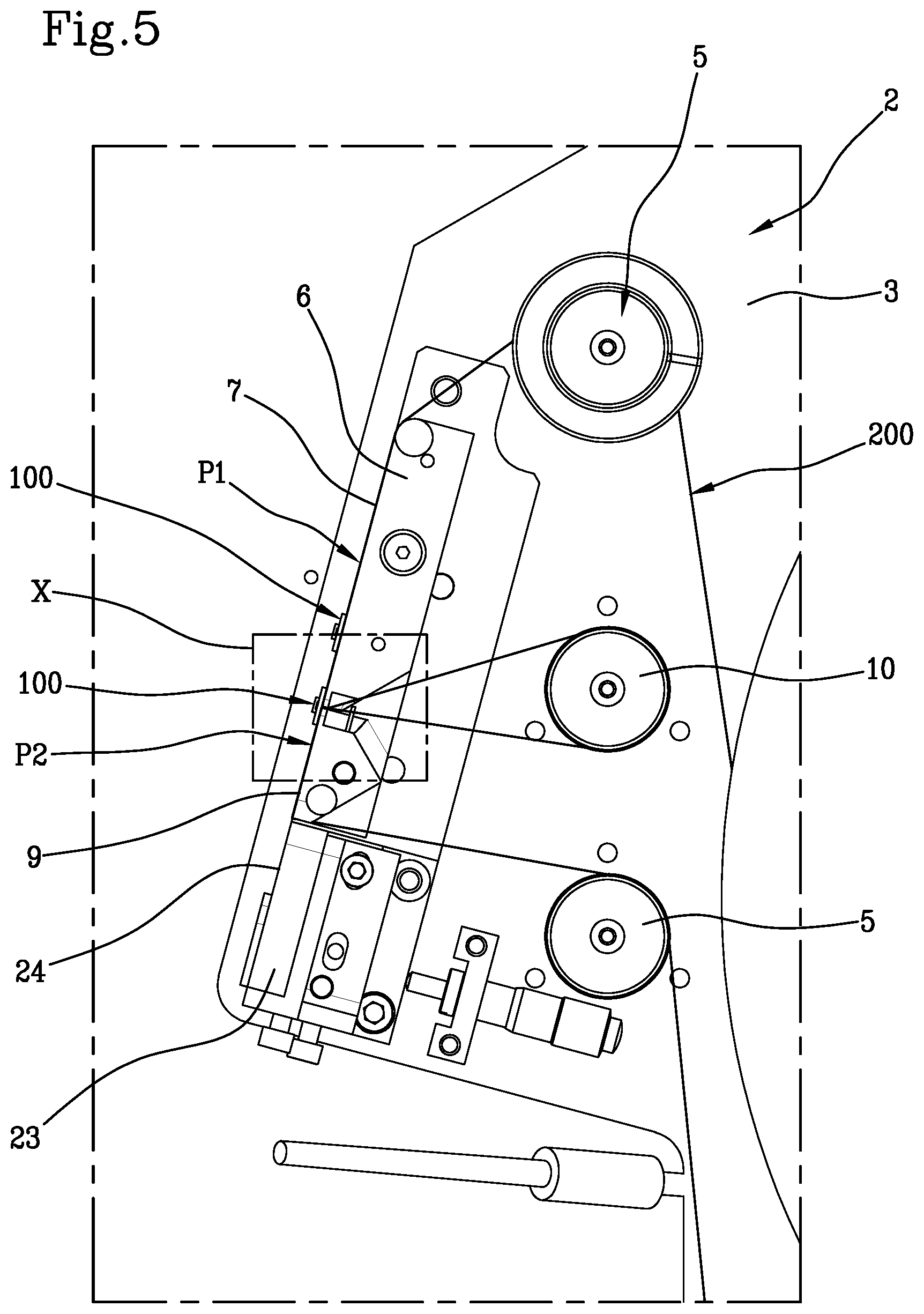 Patent US12325201 Figure 5 – Method and apparatus for applying rubberized electronic tags to a tyre being processed