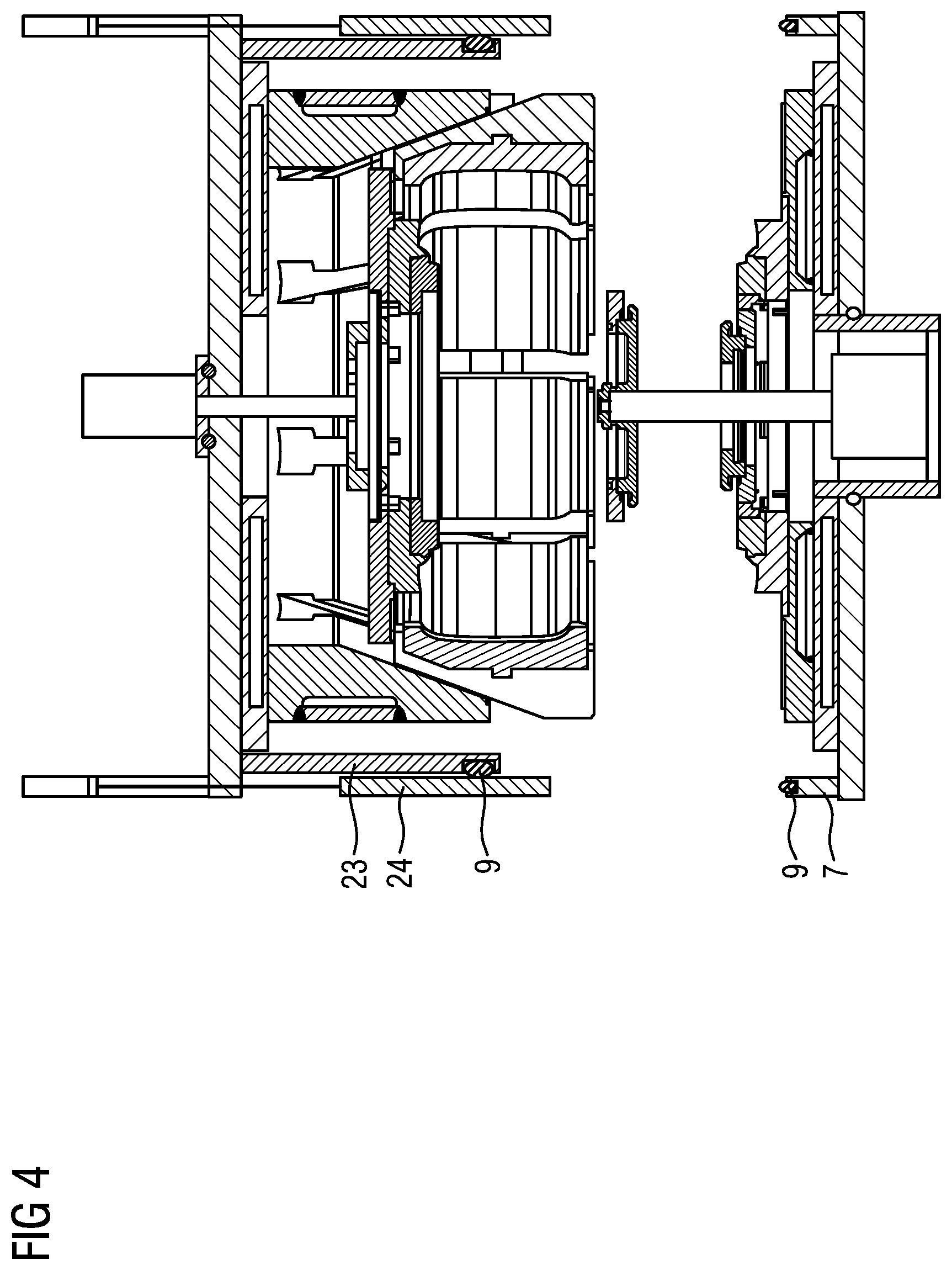 Patent US12325203 Figure 4 – Heating press and method for vulcanizing a vehicle tire in said heating press under vacuum