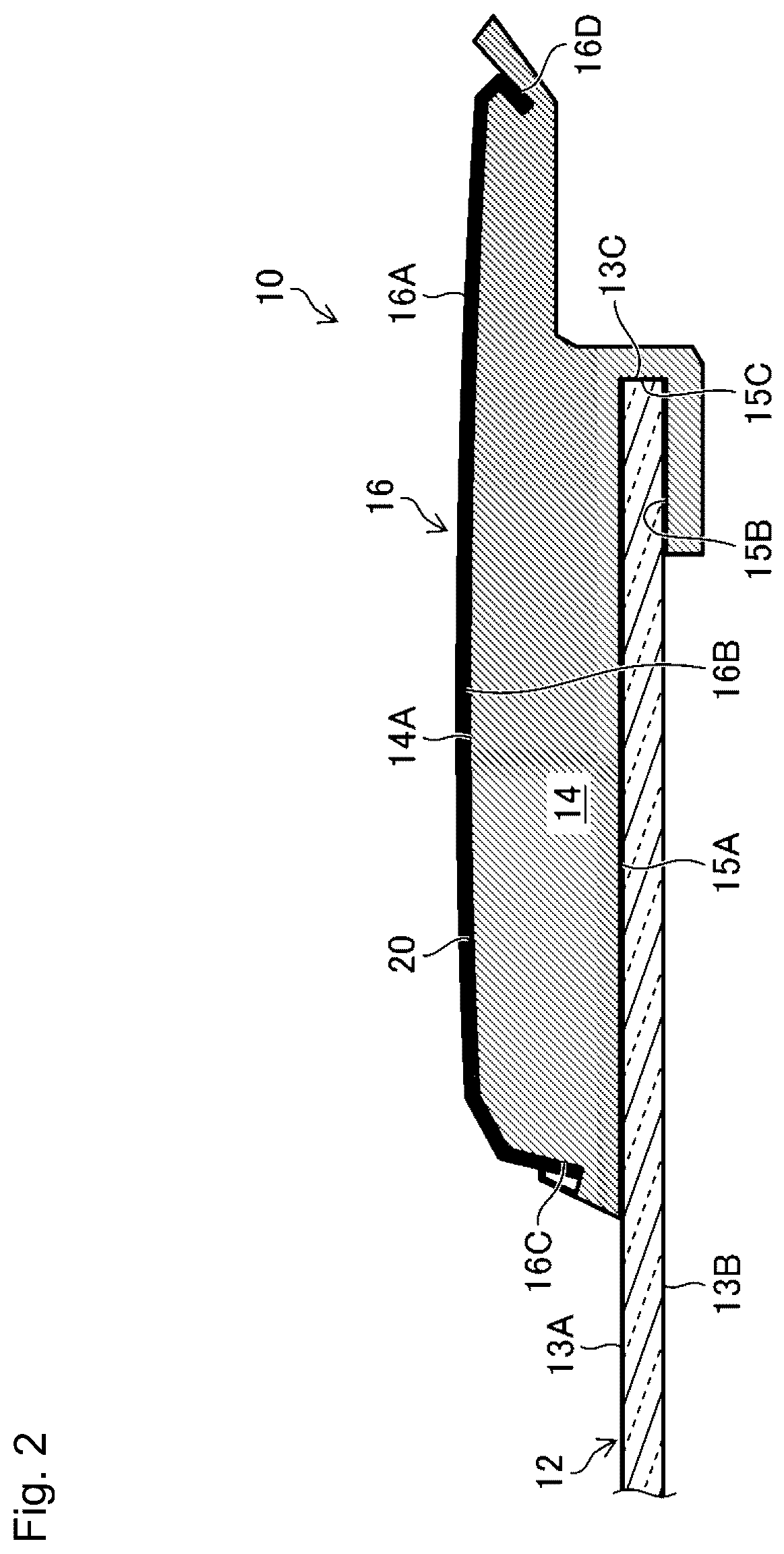 Patent US12325211 Figure 2 – Glass plate with resin frame and method for producing glass plate with resin frame