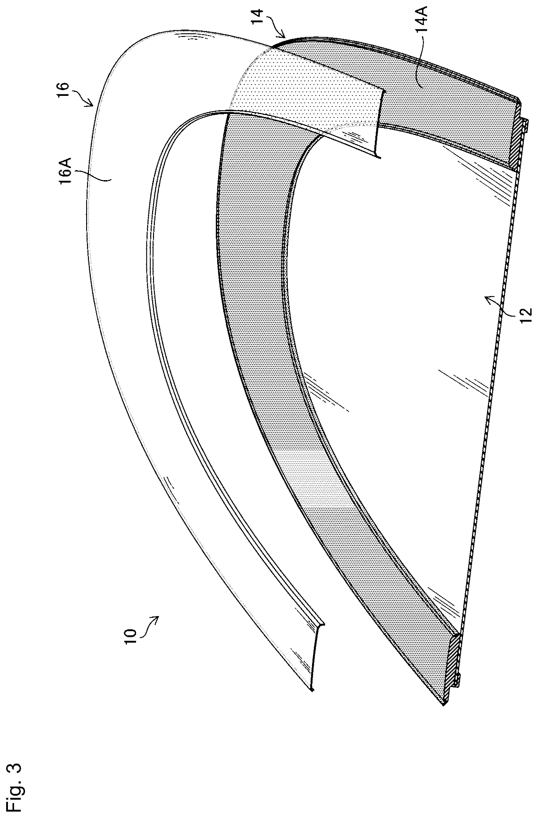 Patent US12325211 Figure 3 – Glass plate with resin frame and method for producing glass plate with resin frame