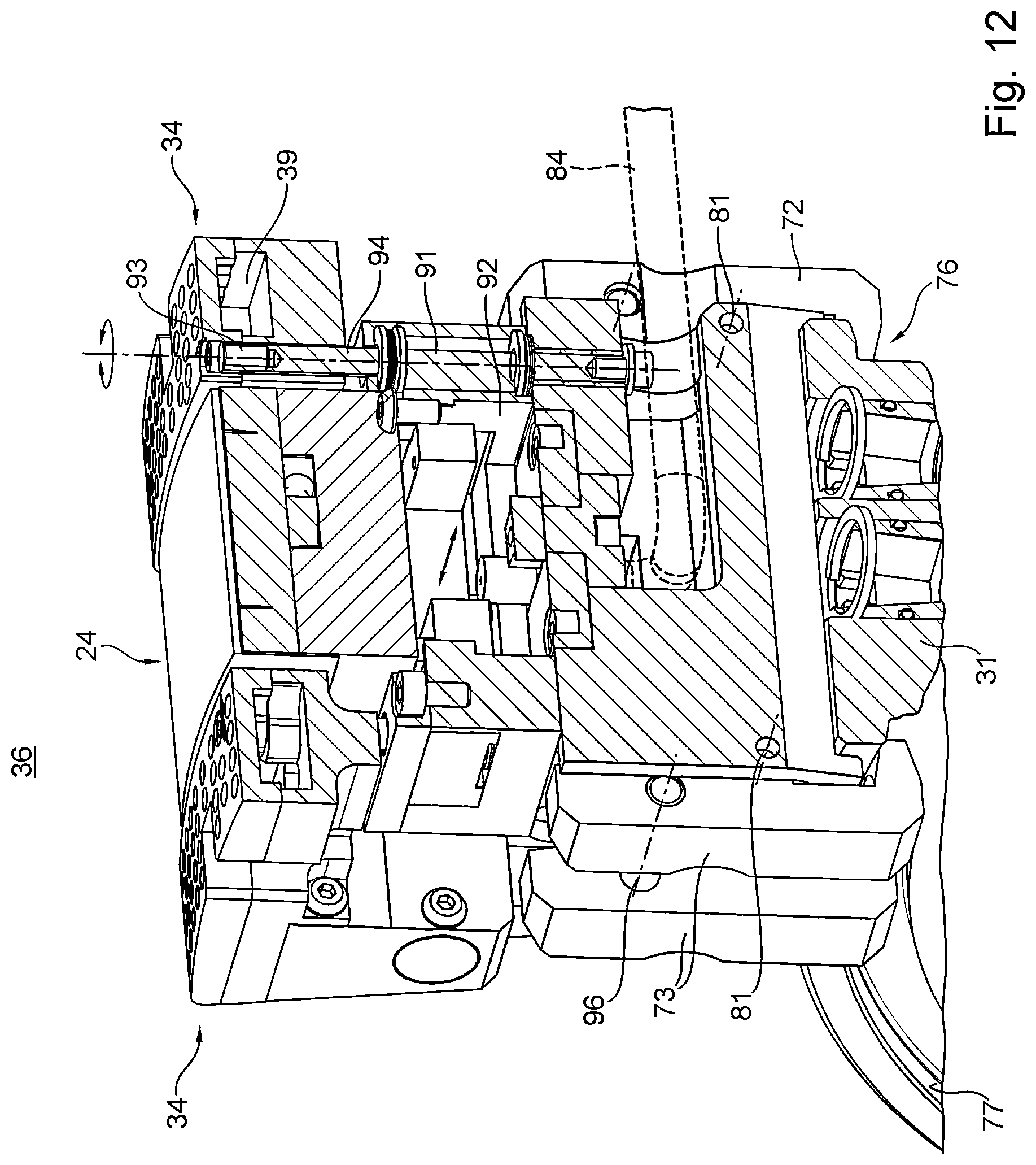 Patent US12325225 Figure 9 – Cylinder for aligning magnetic or magnetizable particles, system for mounting and/or positioning magnetic elements at the cylinder, and machine for generating optically variable image elements