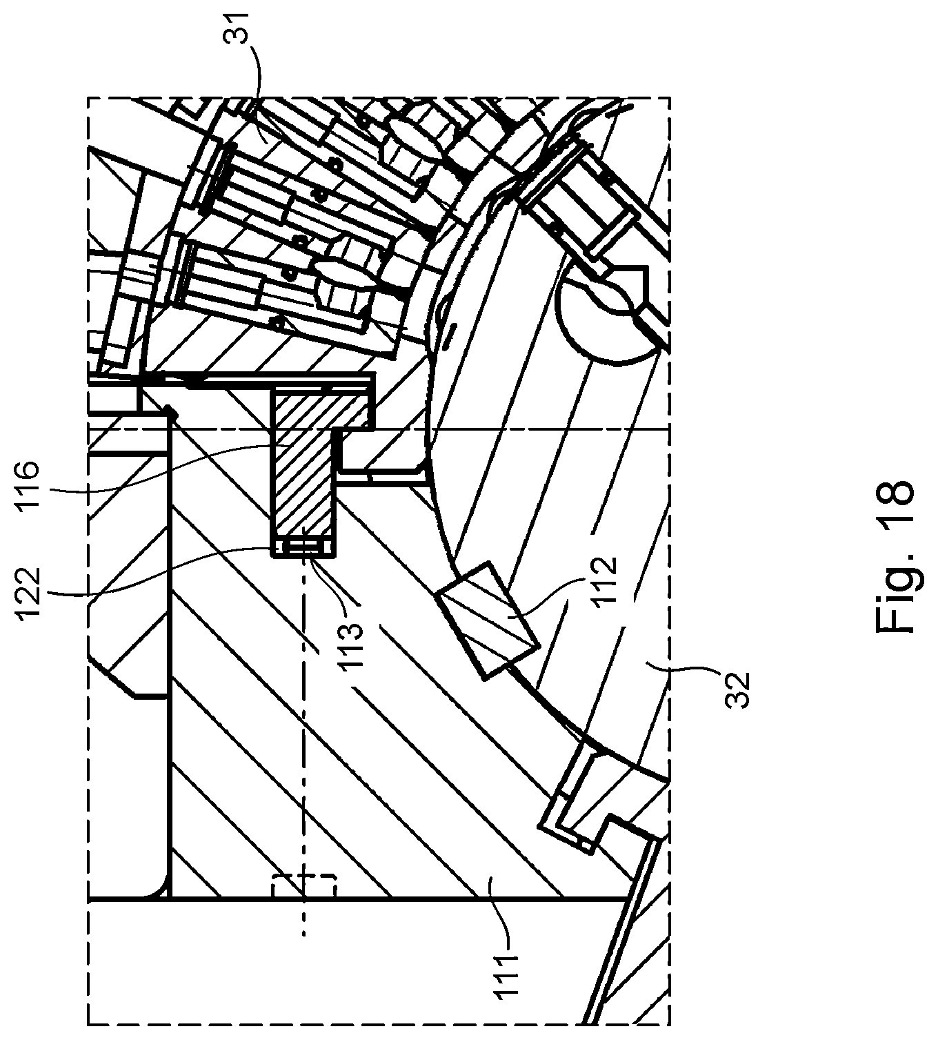 Patent US12325225 Figure 14 – Cylinder for aligning magnetic or magnetizable particles, system for mounting and/or positioning magnetic elements at the cylinder, and machine for generating optically variable image elements
