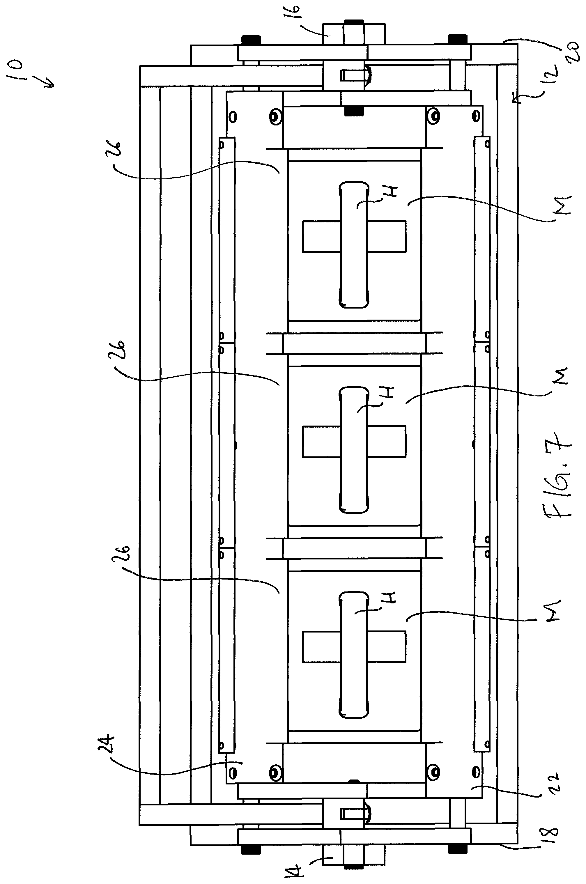 Patent US12325226 Figure 7 – Sling for supporting mugs during sublimation printing