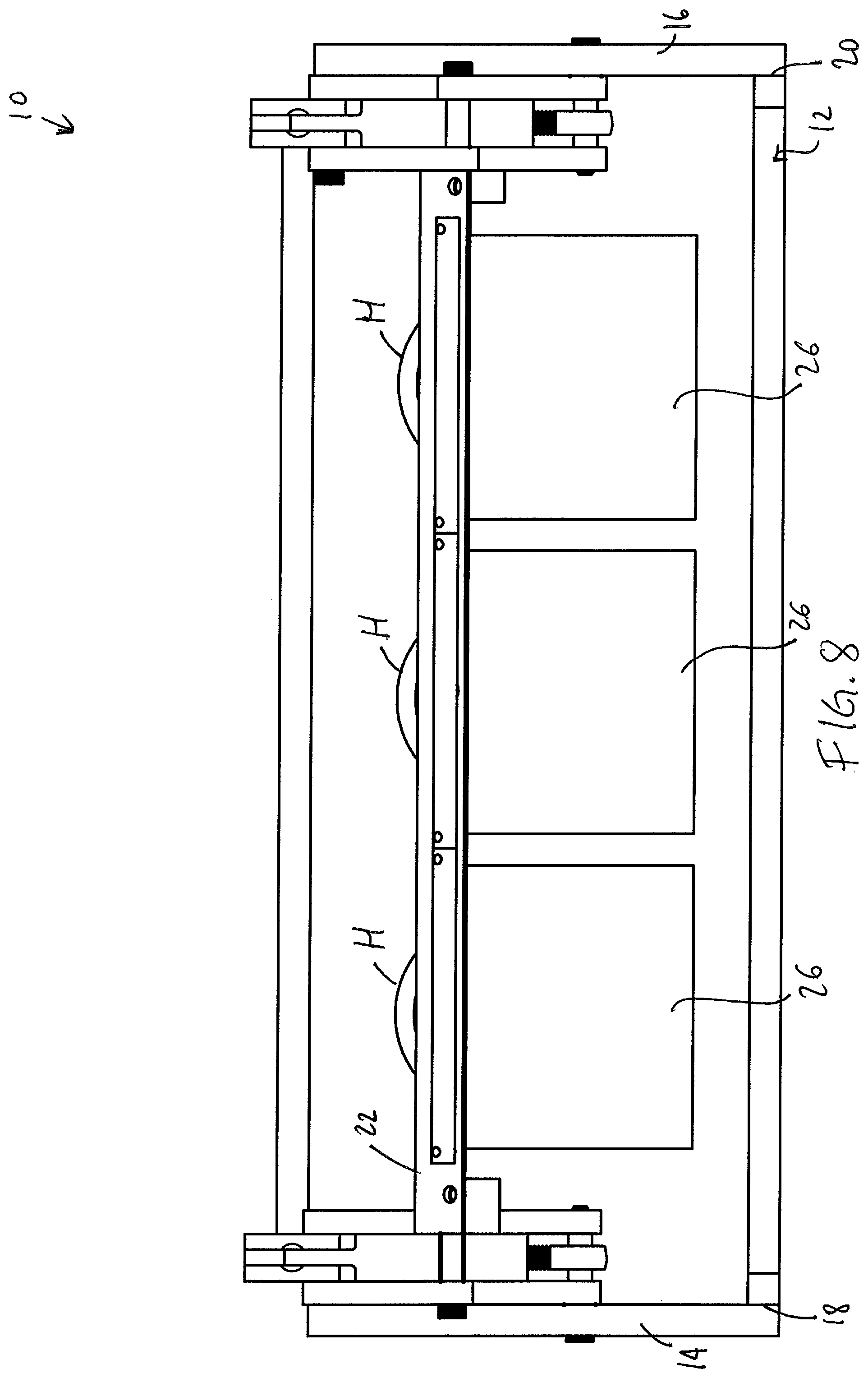 Patent US12325226 Figure 8 – Sling for supporting mugs during sublimation printing
