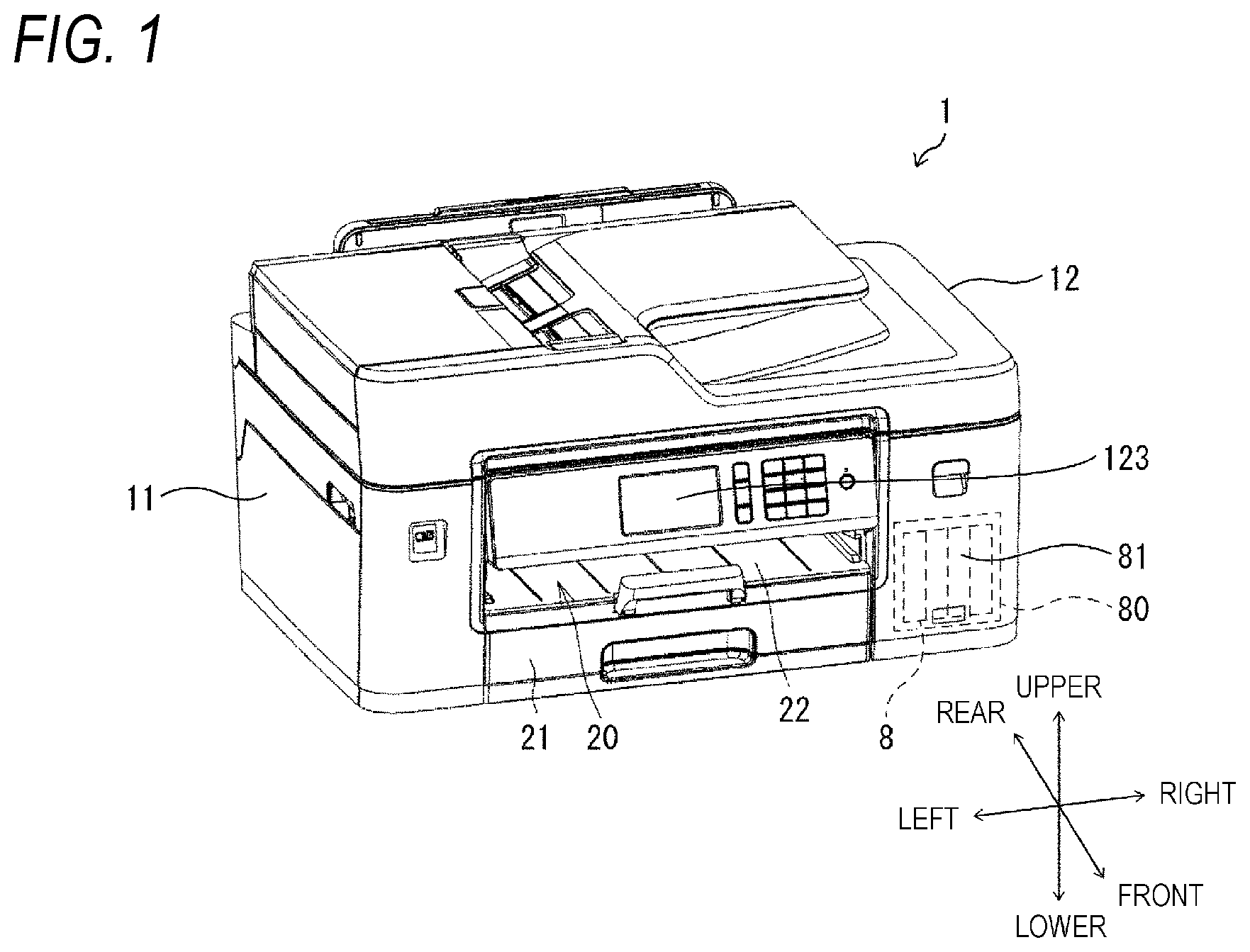 Patent US12325230 Figure 1 – Printing apparatus