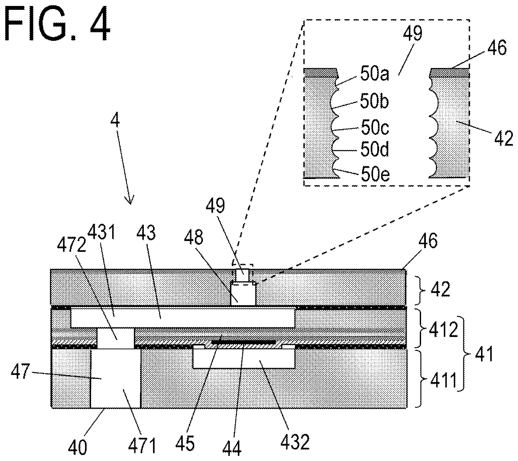 Patent US12325236 Figure 4 – Substrate for liquid ejection head and method for manufacturing substrate for liquid ejection head