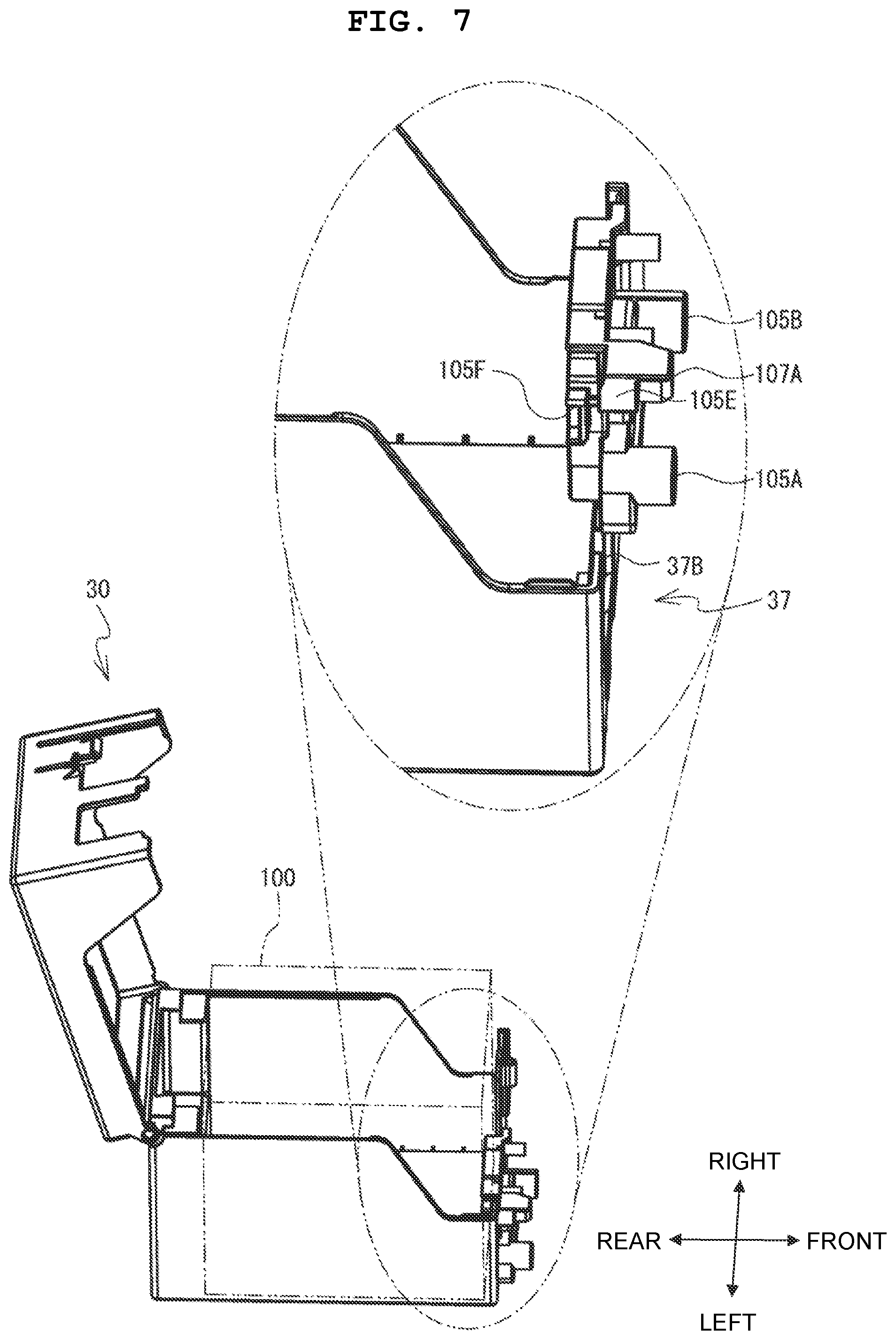 Patent US12325241 Figure 7 – Pouch, cartridge, and printer