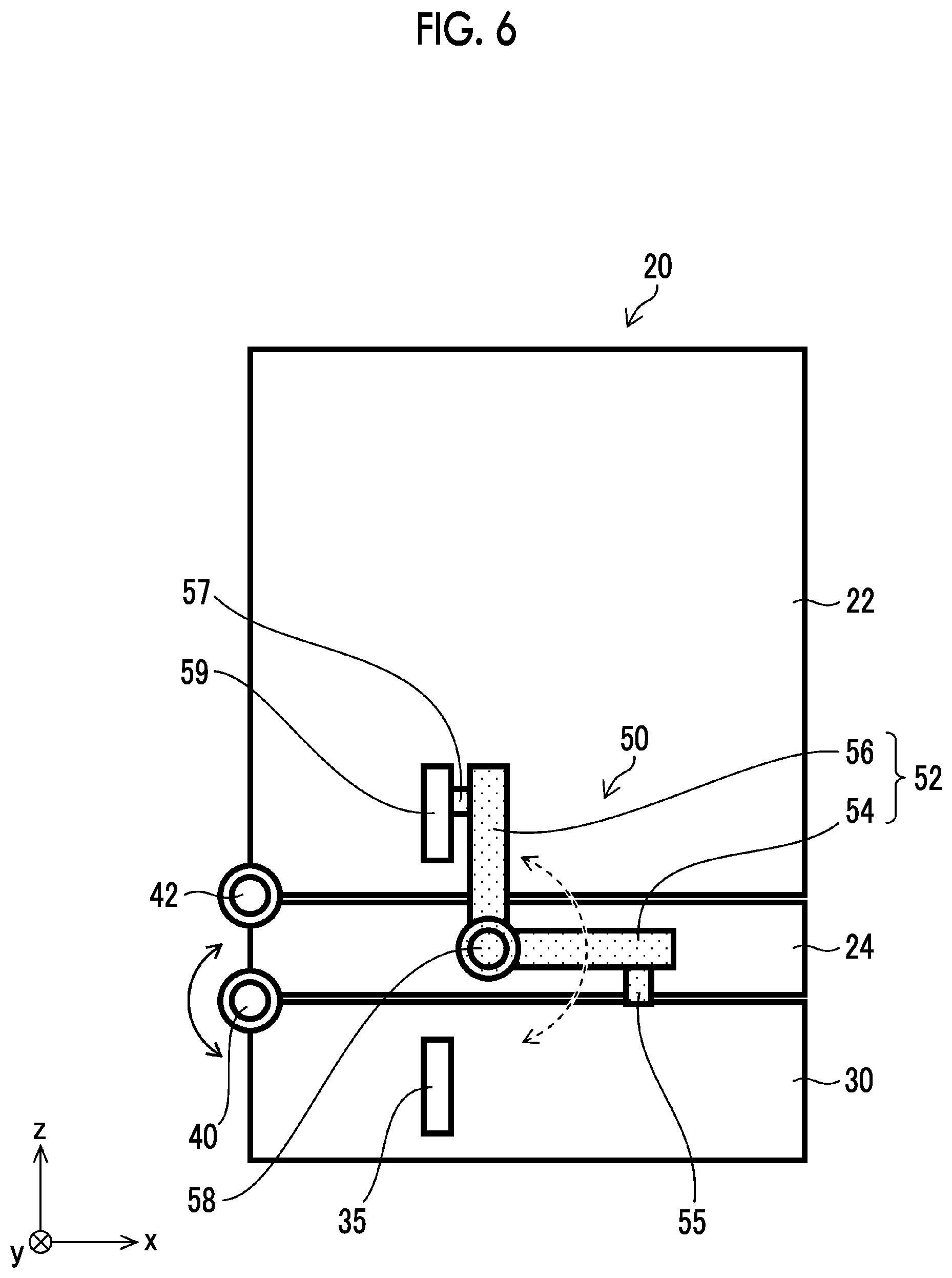 Patent US12325243 Figure 6 – Mounting mechanism for liquid container and ink stirring method for ink cartridge