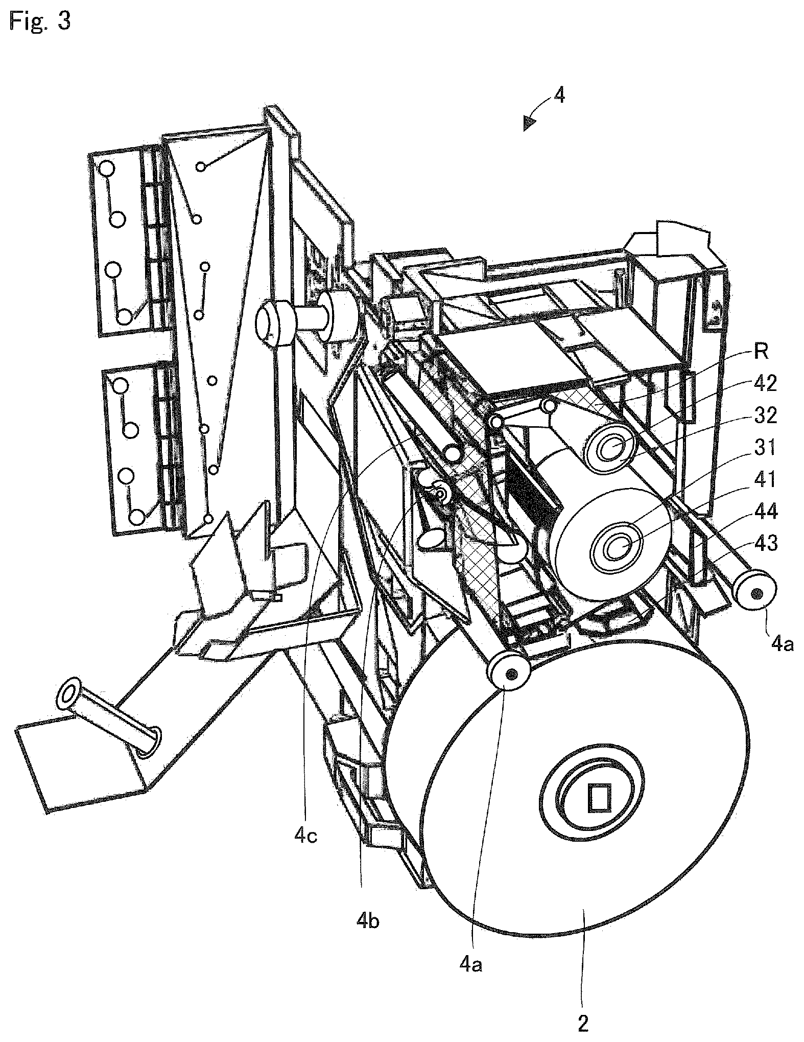 Patent US12325249 Figure 3 – Medicine packaging device, ink ribbon running control method, ink ribbon roll and ink ribbon cassette