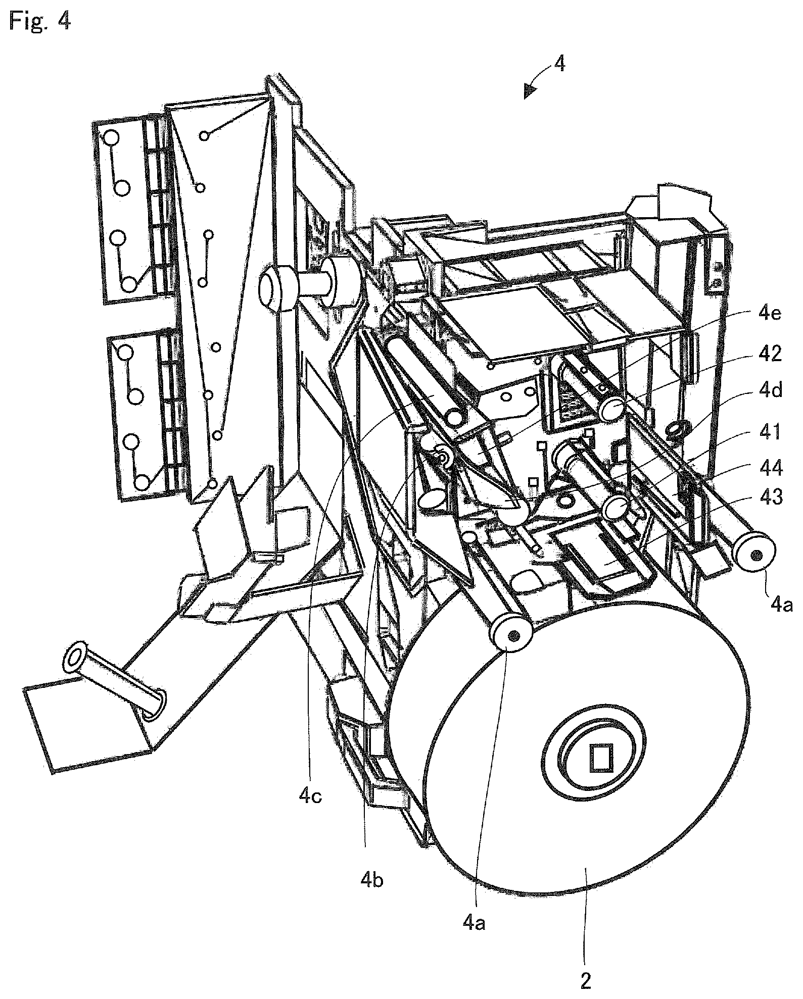 Patent US12325249 Figure 4 – Medicine packaging device, ink ribbon running control method, ink ribbon roll and ink ribbon cassette