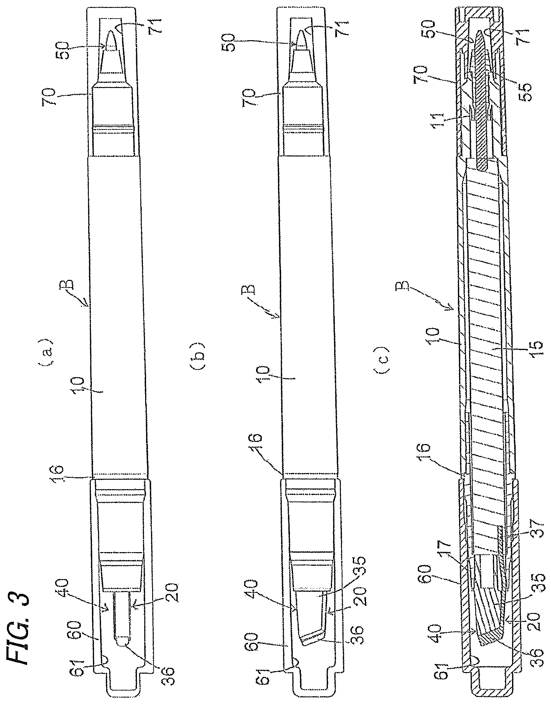 Patent US12325255 Figure 3 – Writing instrument