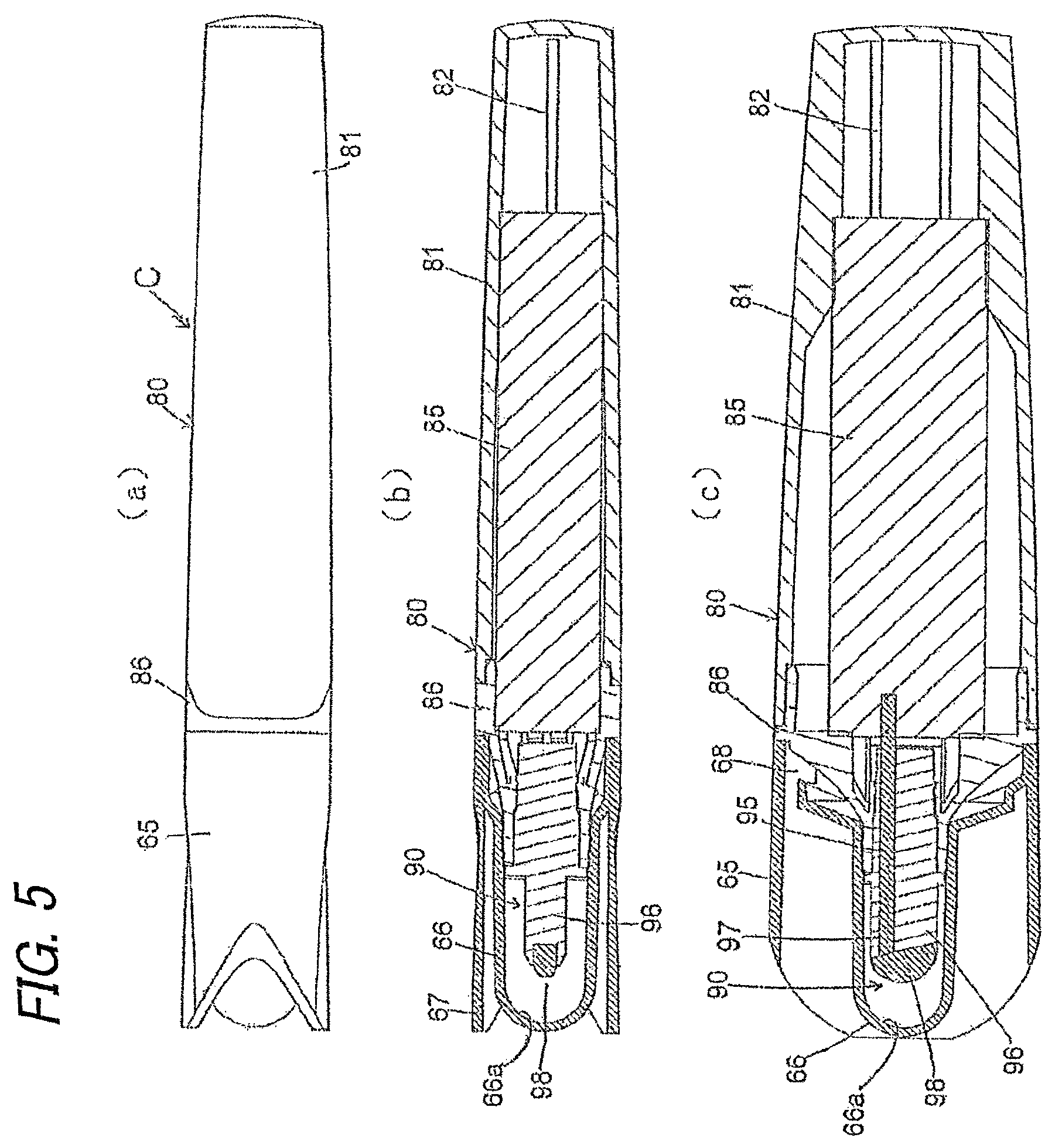 Patent US12325255 Figure 5 – Writing instrument