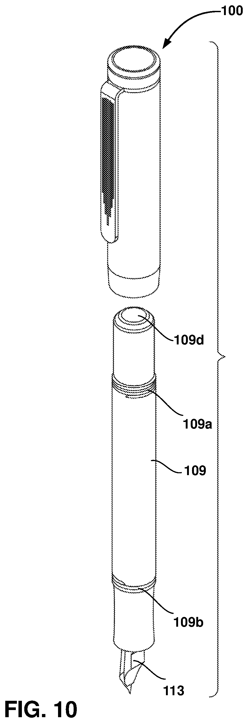 Patent US12325257 Figure 8 – Pocket size pen