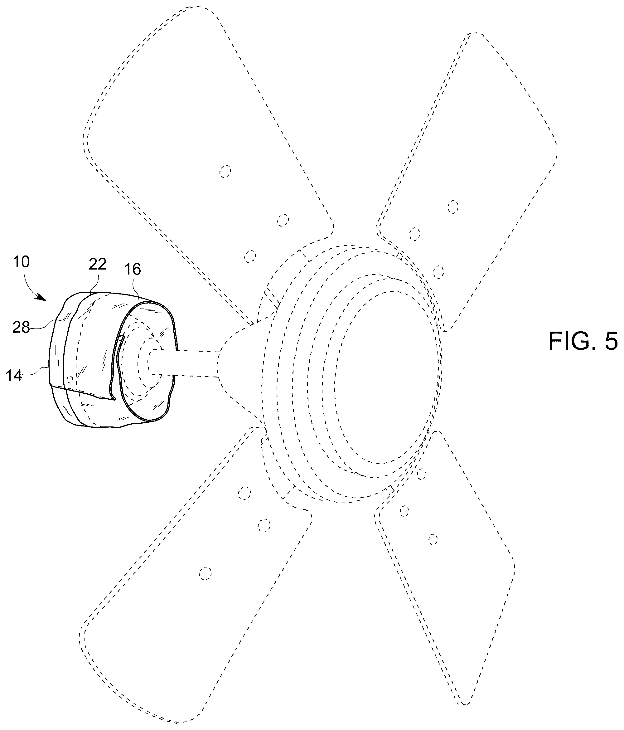 Patent US12325261 Figure 5 – Sectionable painter's cup