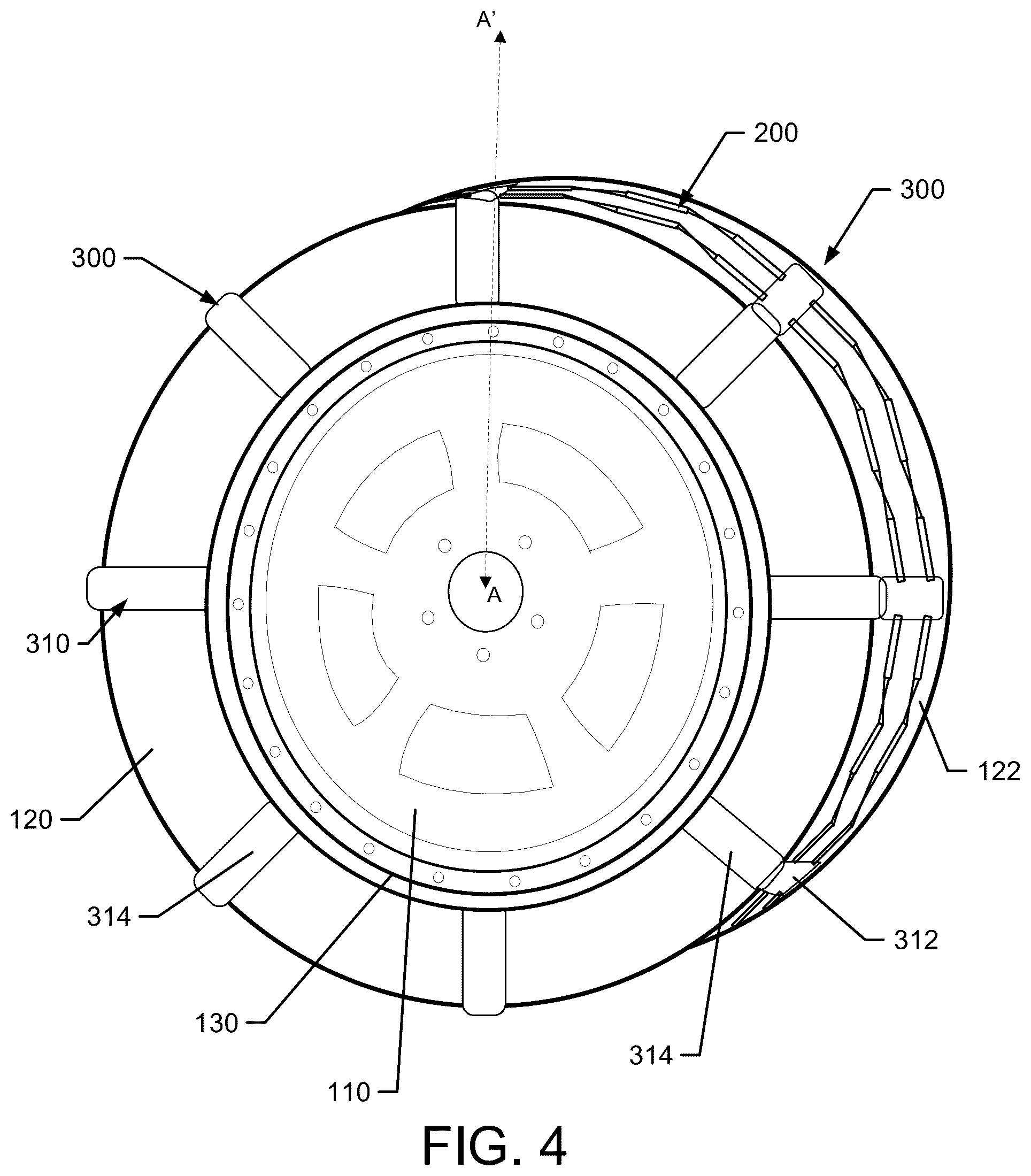 Patent US12325266 Figure 4 – Bead lock snow chain integration