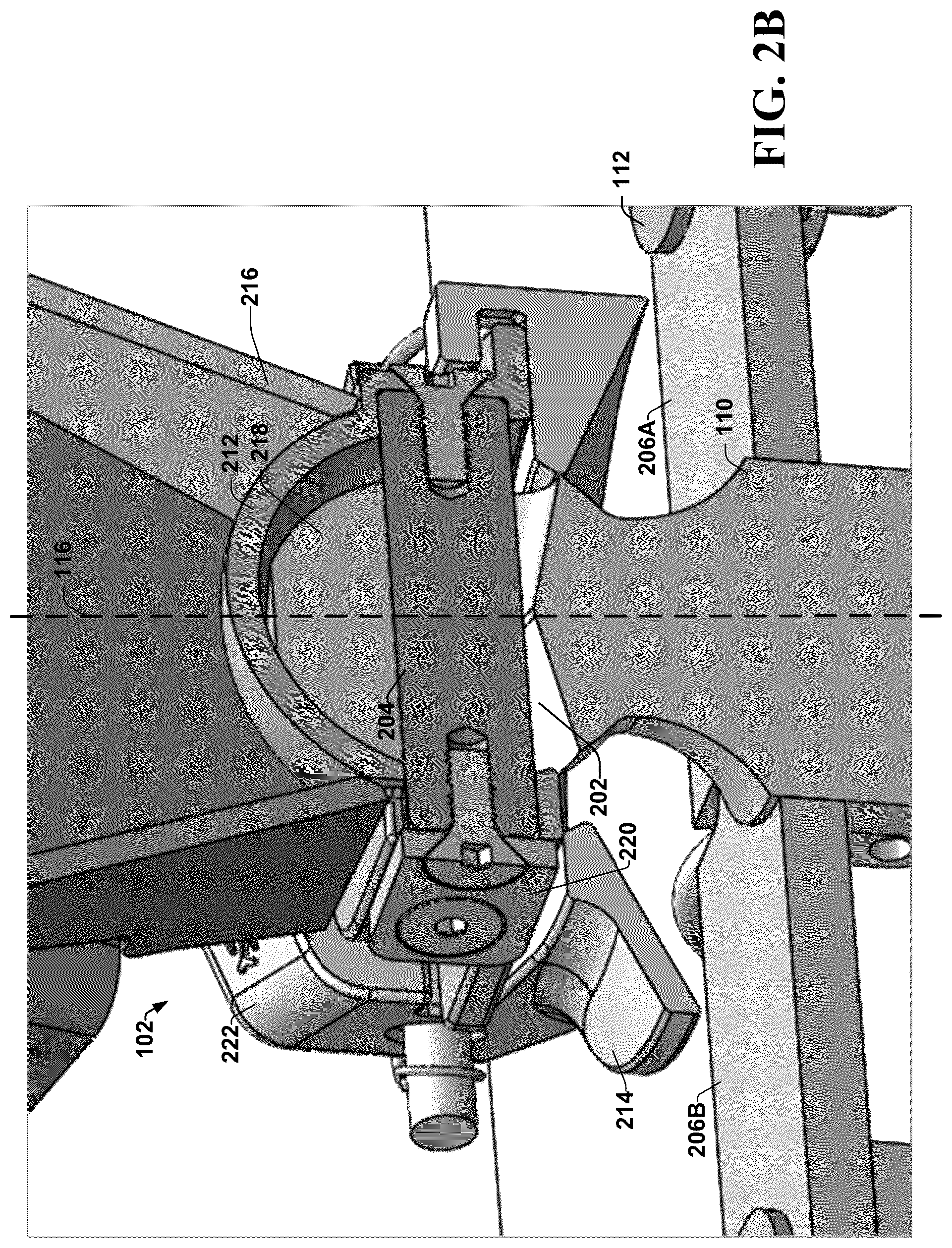Patent US12325268 Figure 3 – Gooseneck hitch with adjustable rotation locking mechanism