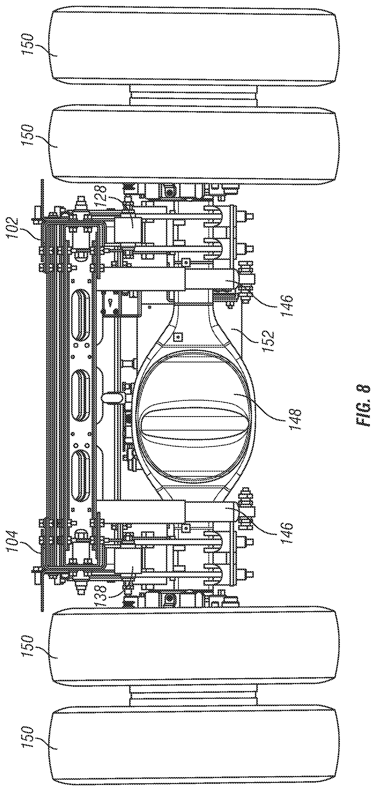 Patent US12325272 Figure 8 – Rear suspension assembly