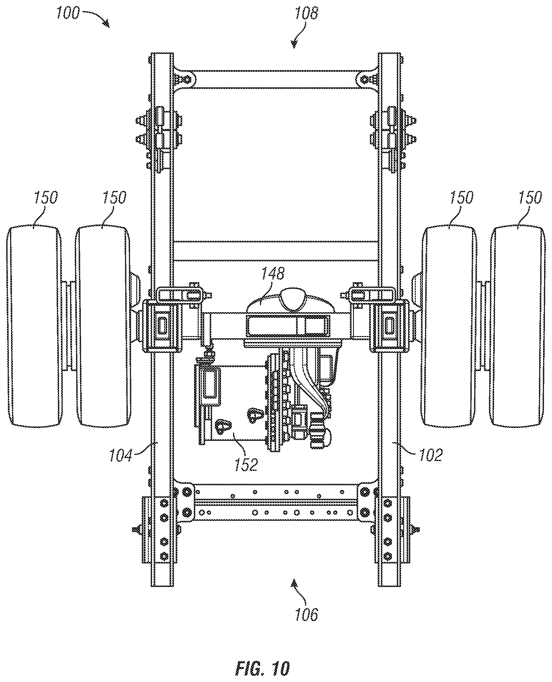 Patent US12325272 Figure 10 – Rear suspension assembly