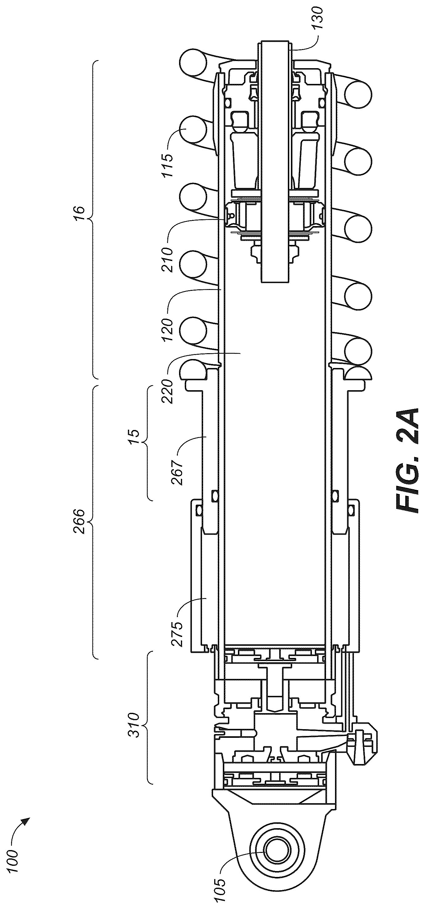 Patent US12325276 Figure 2 – IFP shock with automatically adjustable ride height