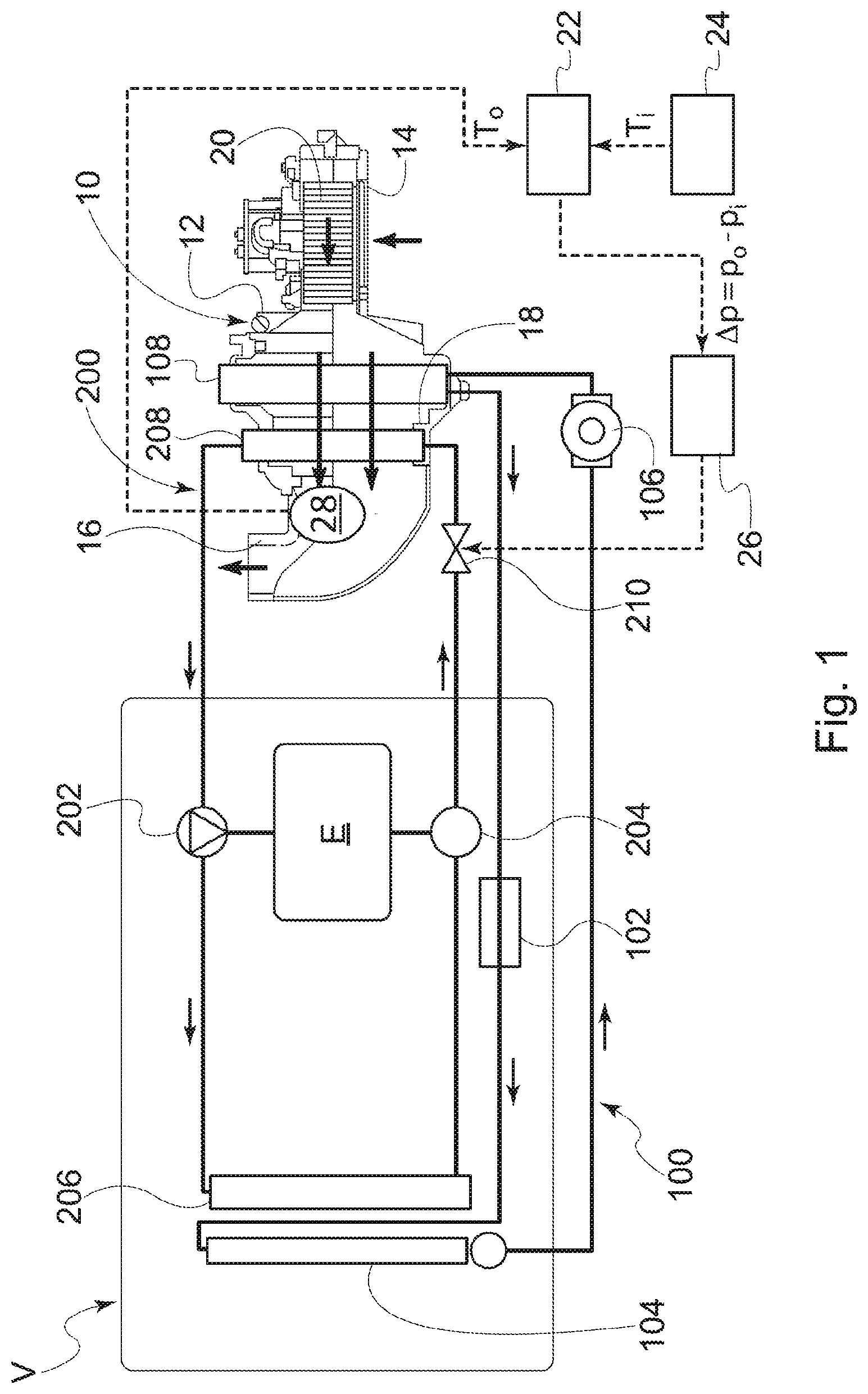 Patent US12325280 Figure 1 – Air conditioning system for a motor vehicle