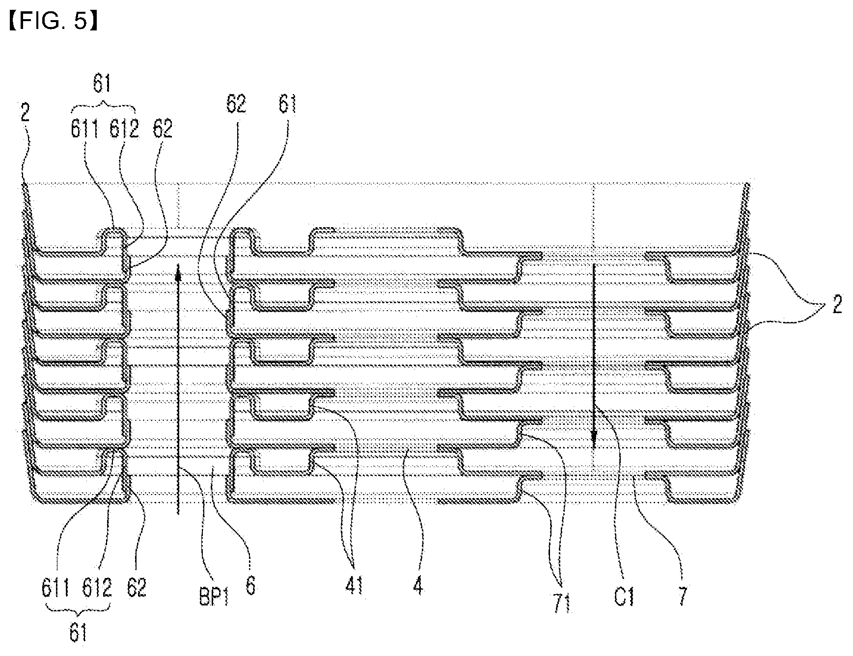Patent US12325285 Figure 5 – Heat exchanger for vehicle