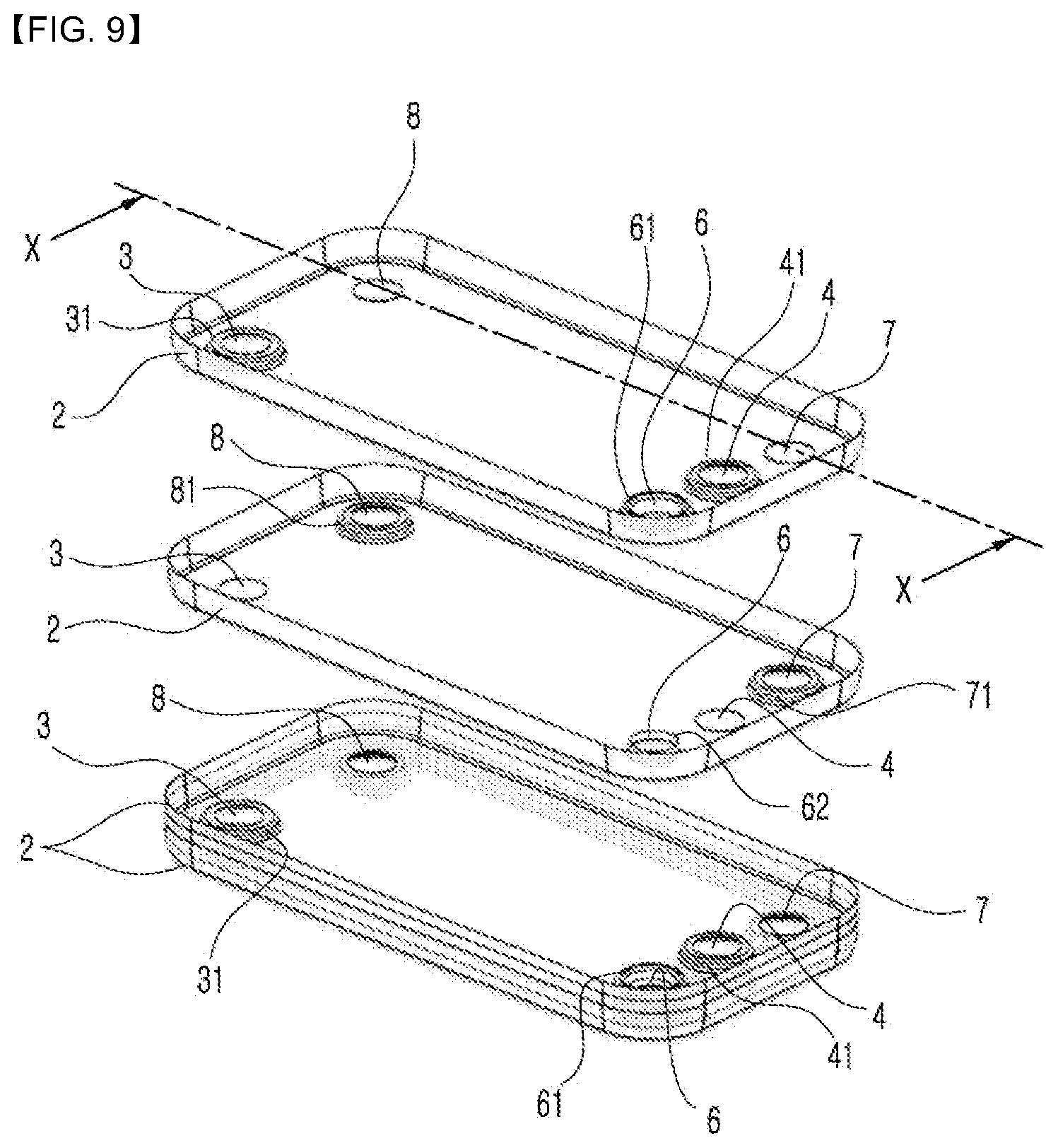 Patent US12325285 Figure 9 – Heat exchanger for vehicle