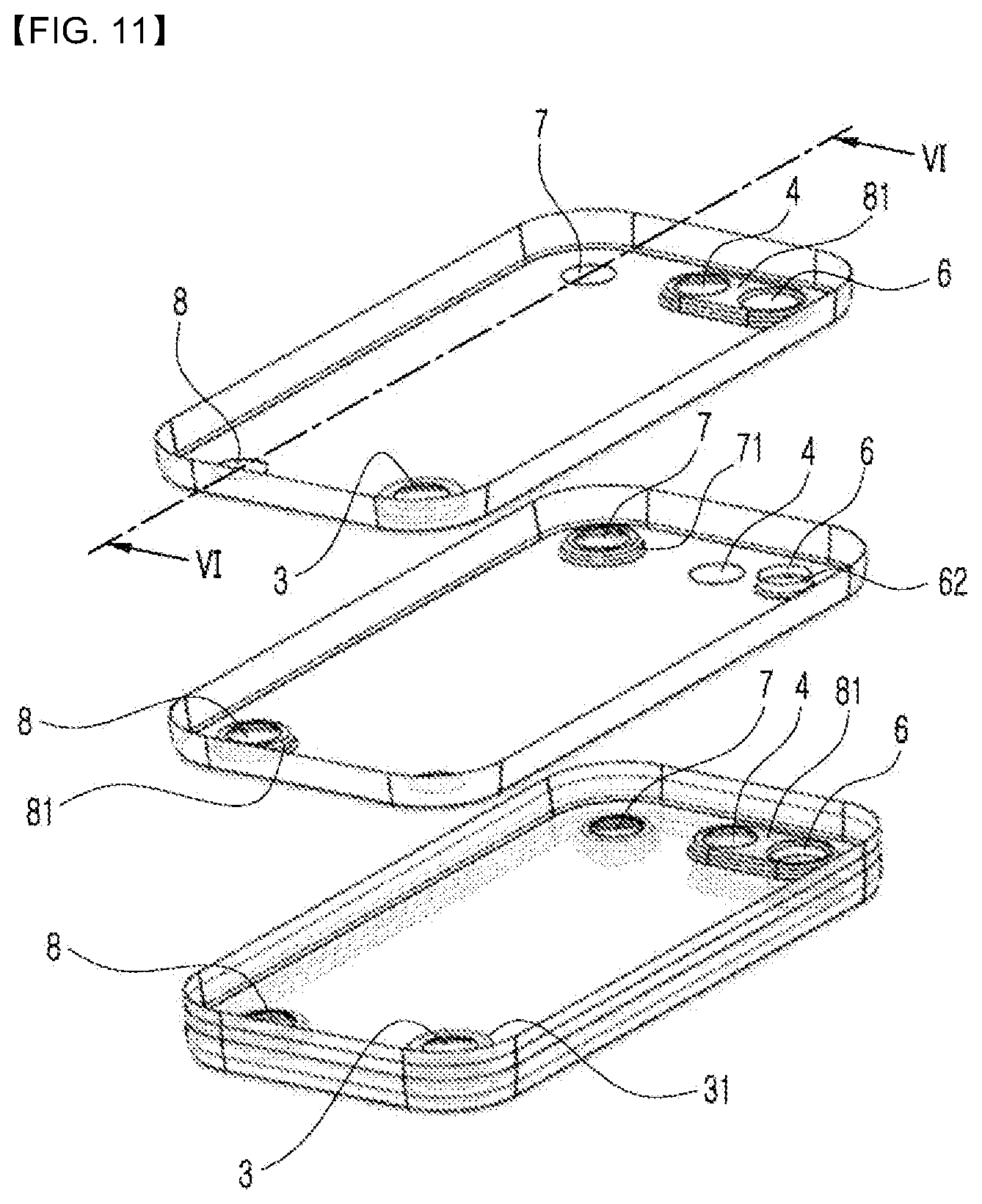 Patent US12325285 Figure 11 – Heat exchanger for vehicle