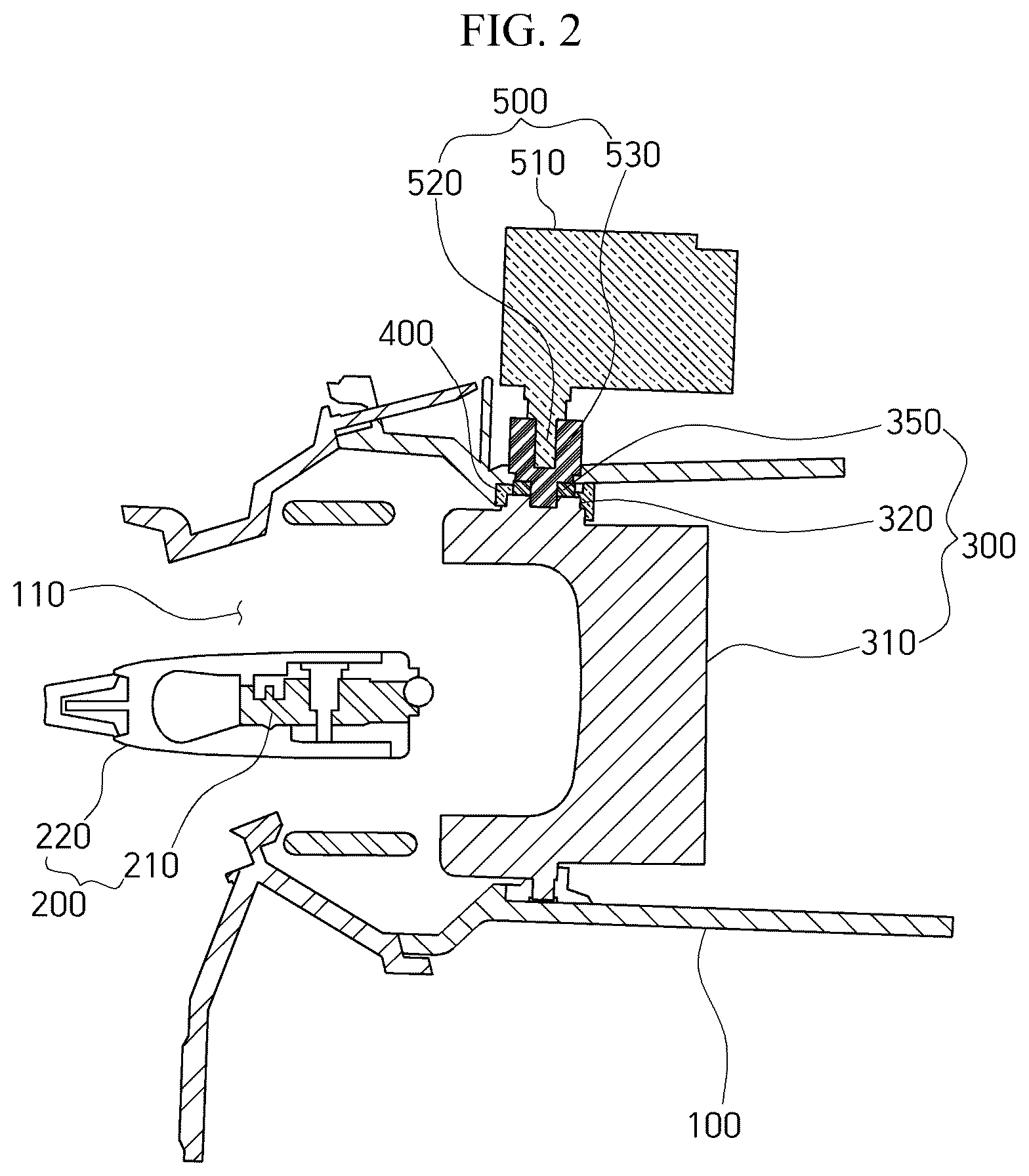 Patent US12325288 Figure 2 – Vehicle air vent structure and operation method thereof