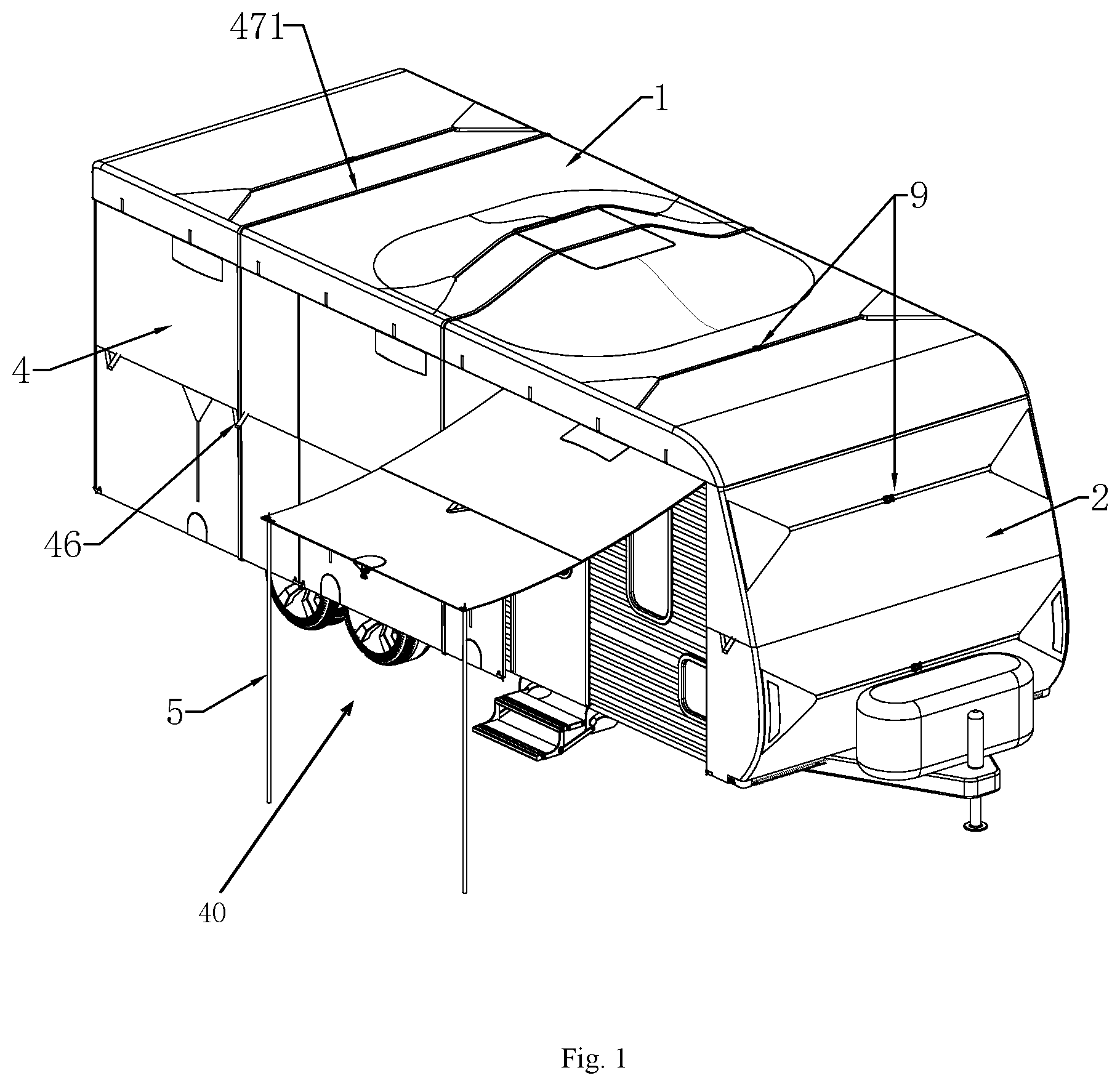 Patent US12325292 — Vehicle cover — Figure 1