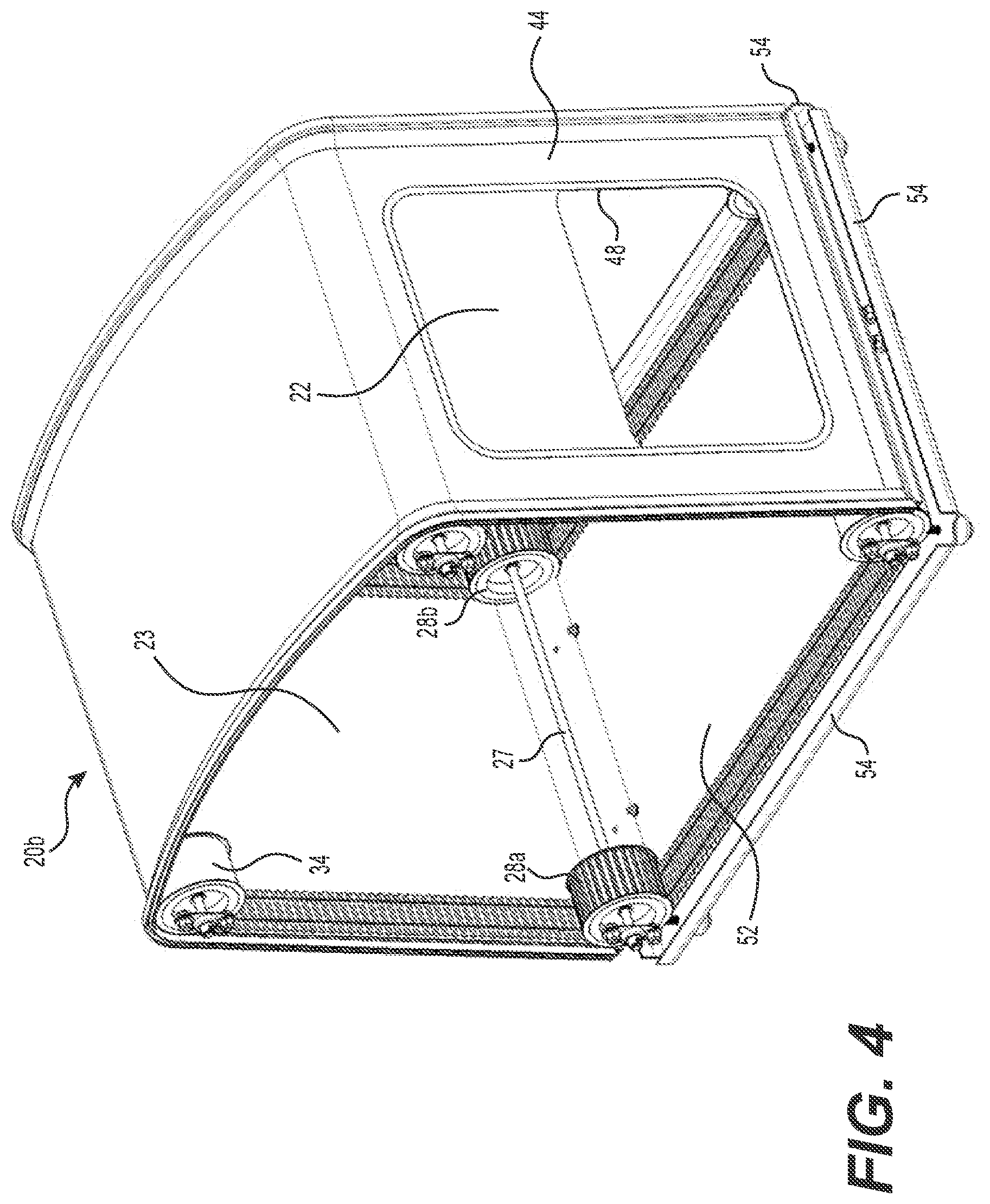 Patent US12325294 Figure 4 – Transportable enclosure with rotary door
