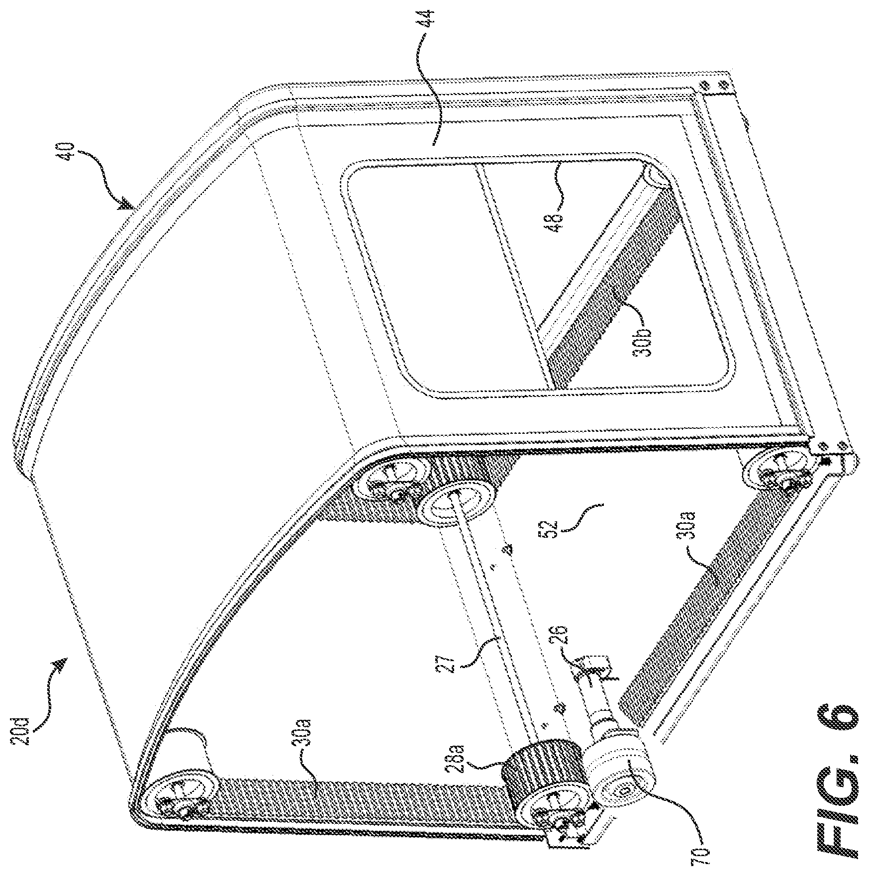 Patent US12325294 Figure 6 – Transportable enclosure with rotary door