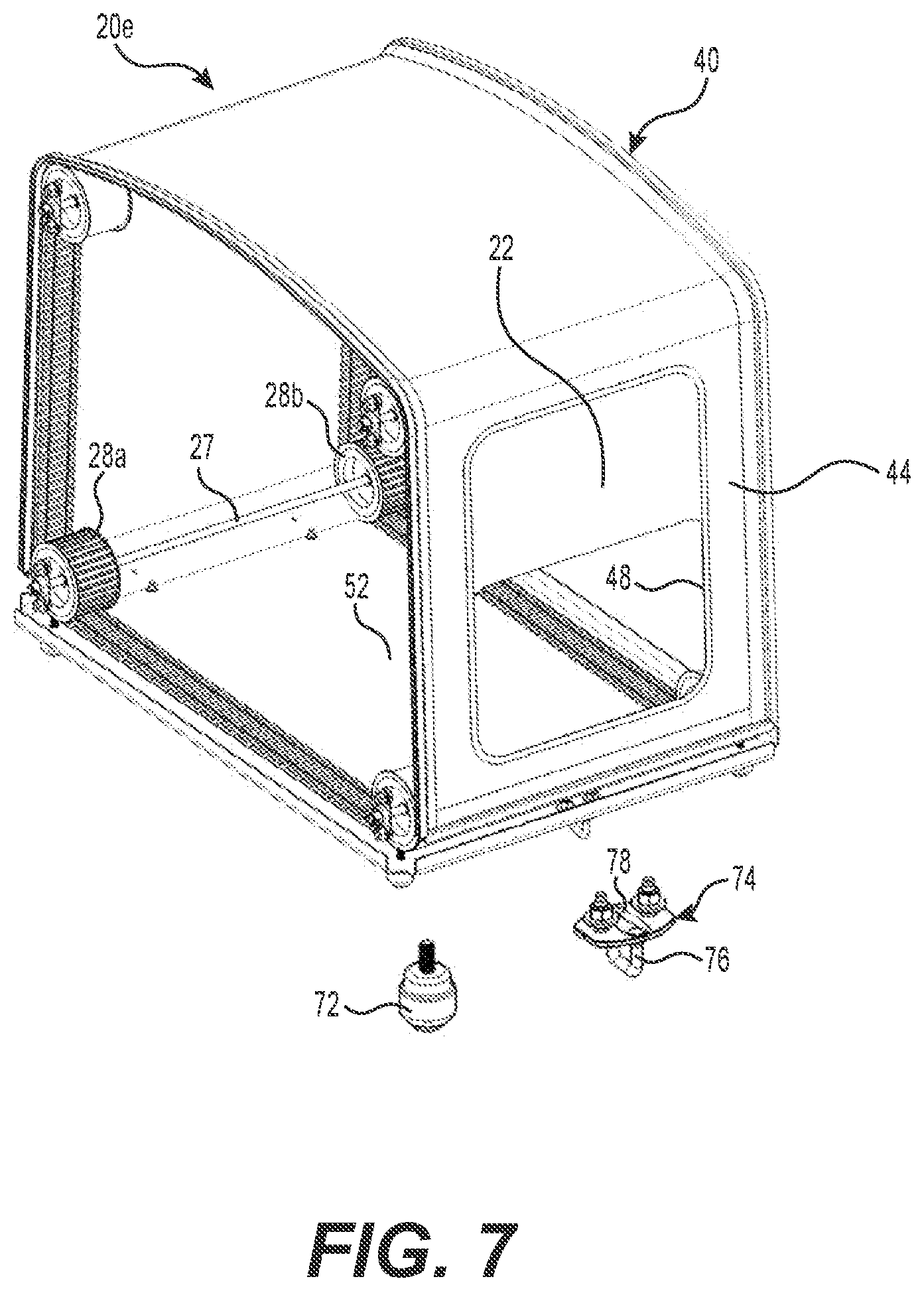 Patent US12325294 Figure 7 – Transportable enclosure with rotary door