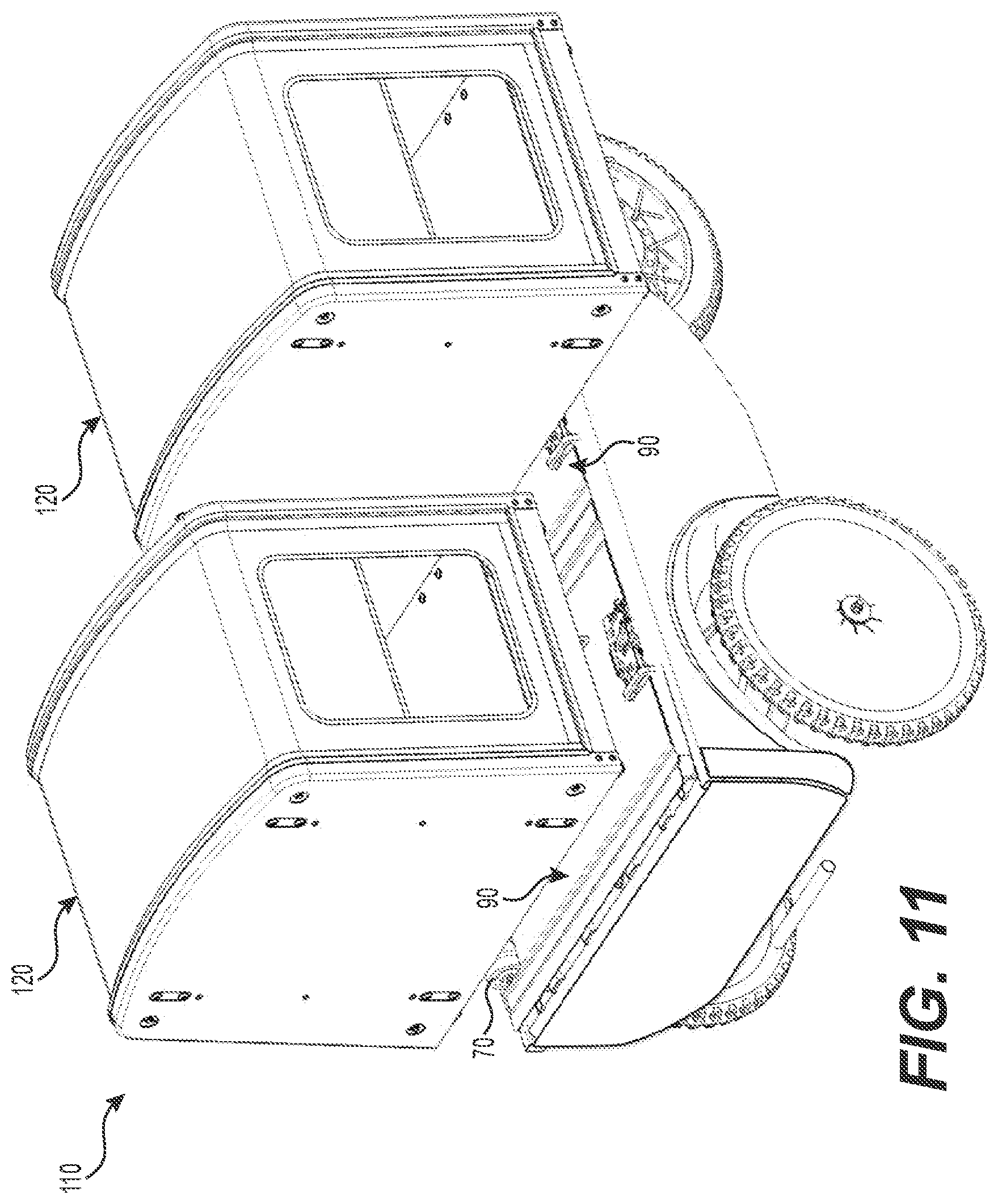Patent US12325294 Figure 12 – Transportable enclosure with rotary door