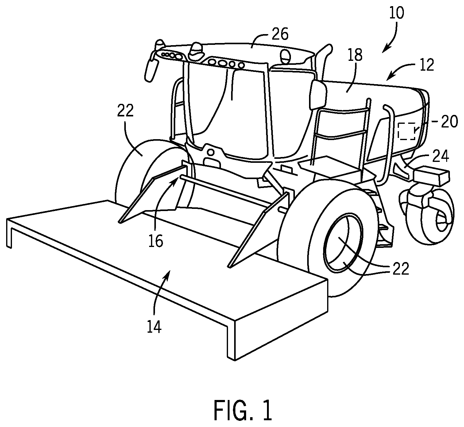 Patent US12325300 Figure 1 – End drive unit and work vehicle with same