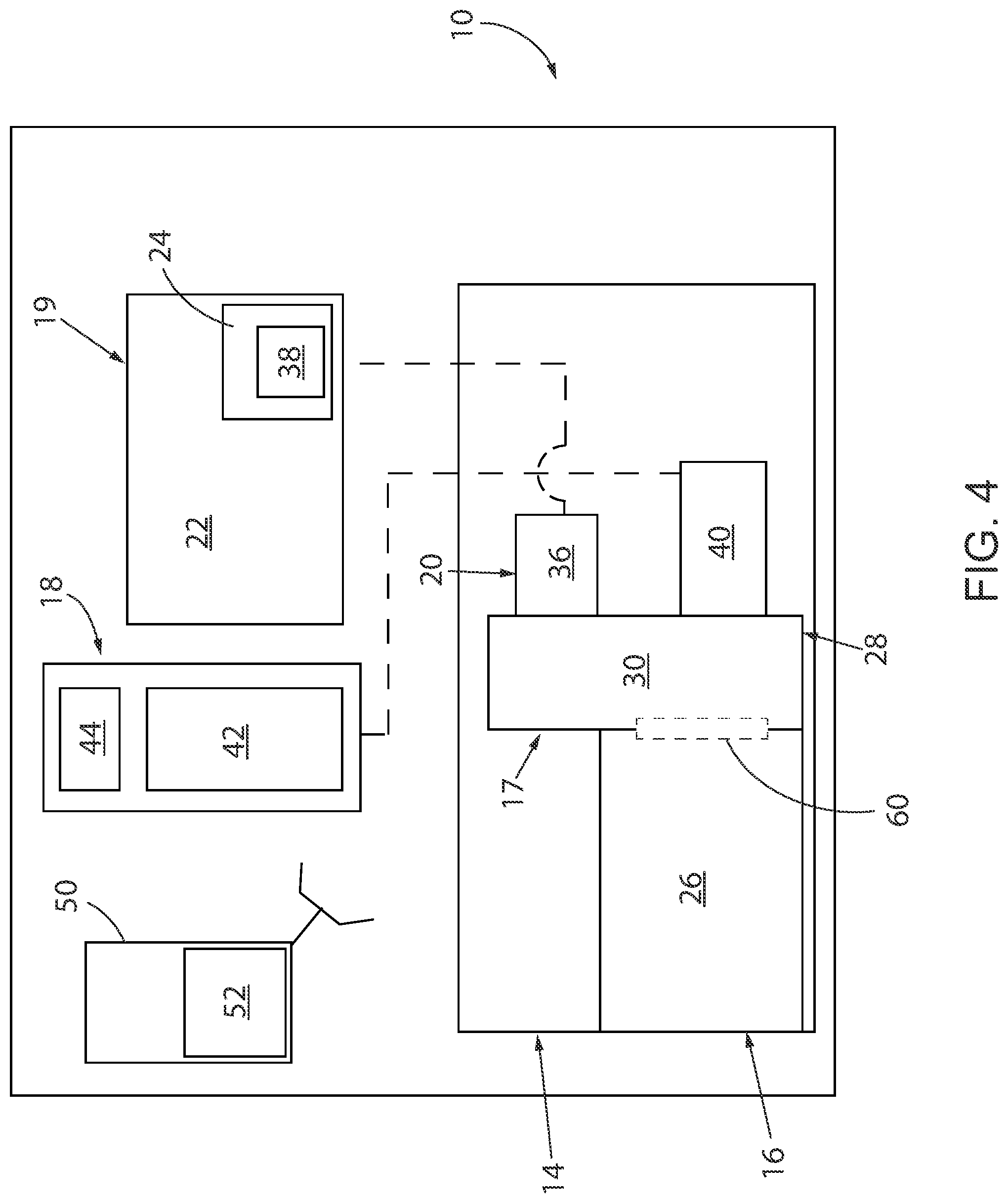 Patent US12325301 Figure 4 – Hybrid industrial machine powertrain