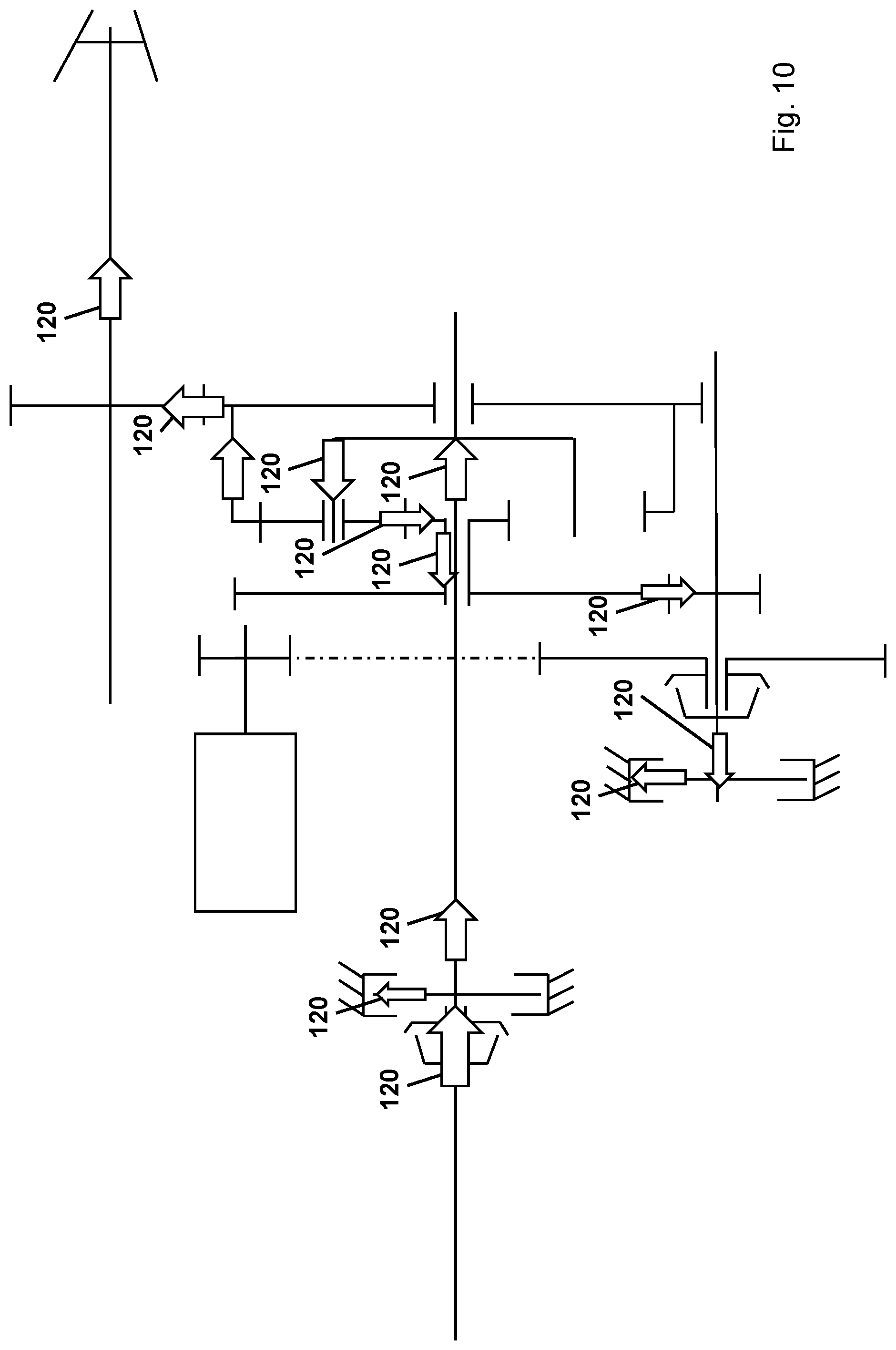 Patent US12325305 Figure 10 – Power-split axle drive and agricultural vehicle