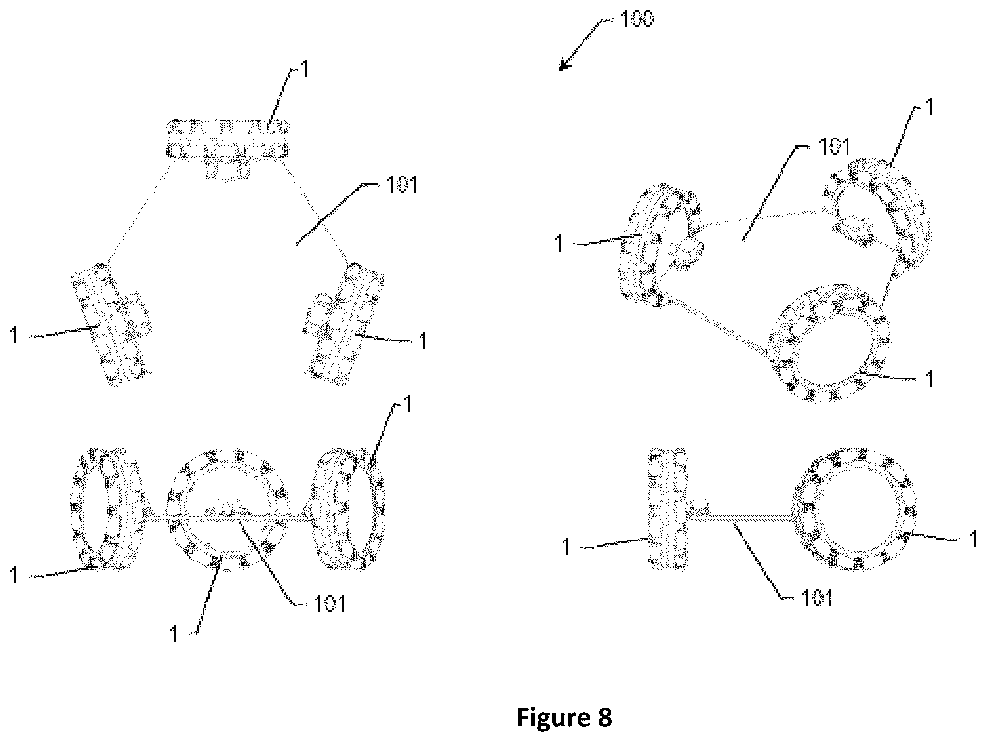 Patent US12325306 Figure 5 – Motor-wheel for an omni-directional mechanism and vehicle using the same